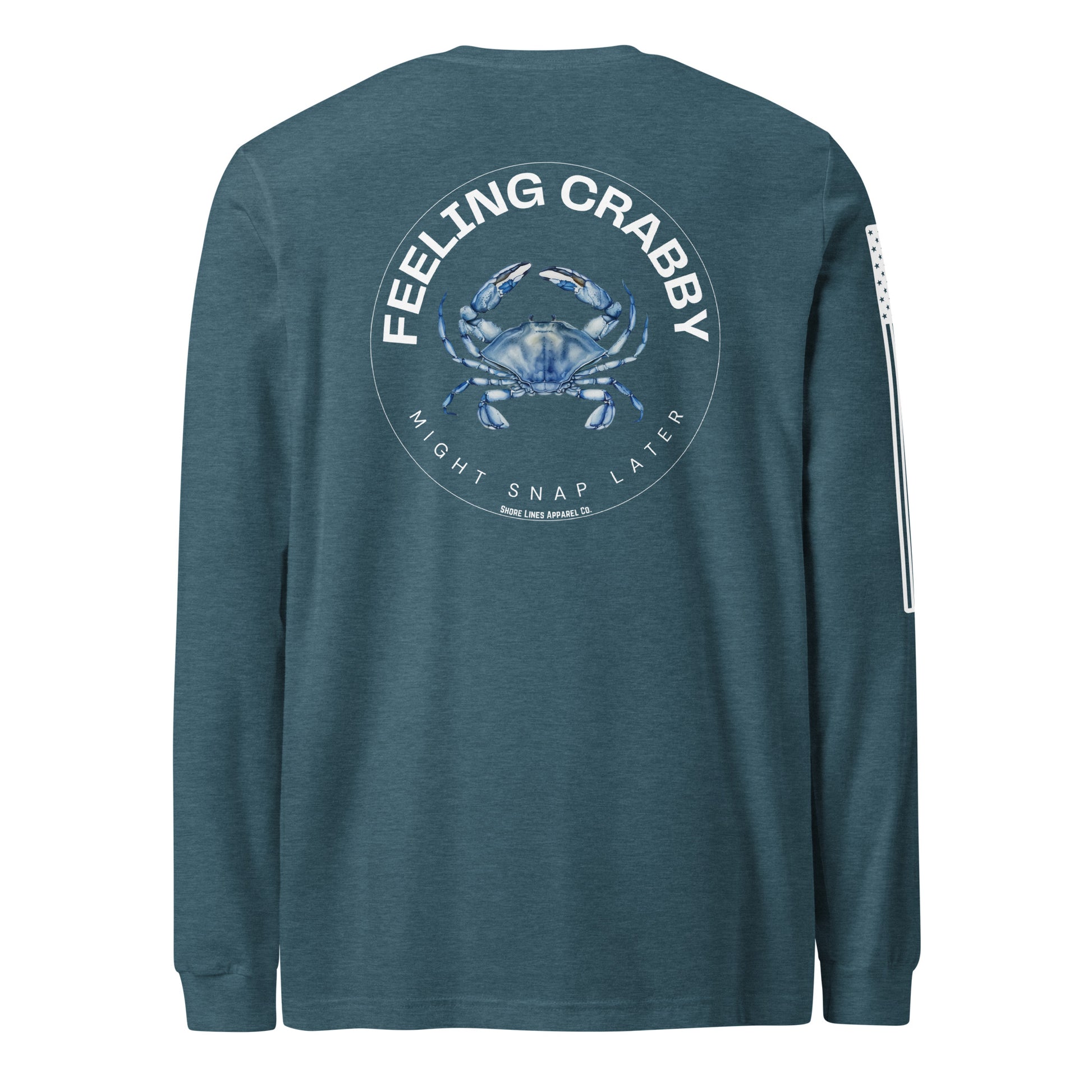 Feeling Crabby | Long Sleeve P-teal-Shore Lines Apparel Co.