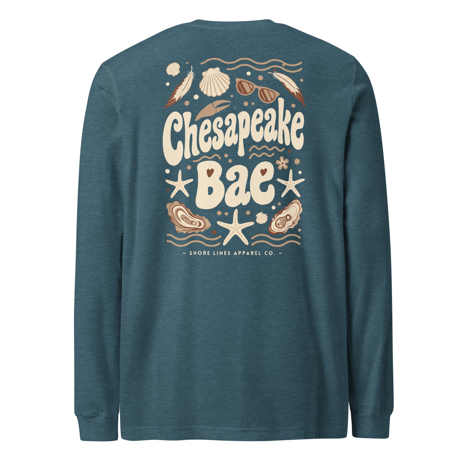 Chesapeake Bae | Long Sleeve-teal-Shore Lines Apparel Co.™