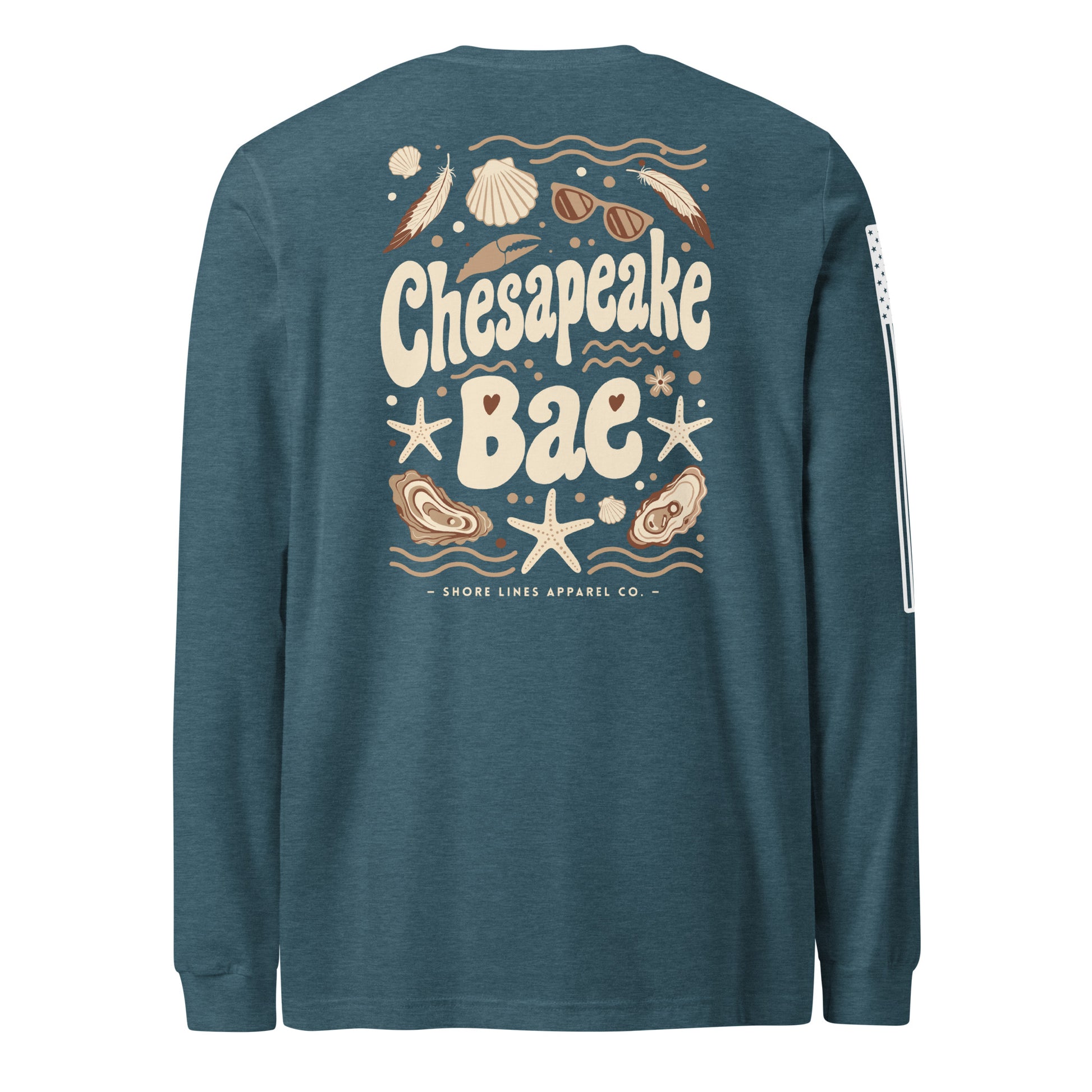 Chesapeake Bae | Long Sleeve P-teal-Shore Lines Apparel Co.™