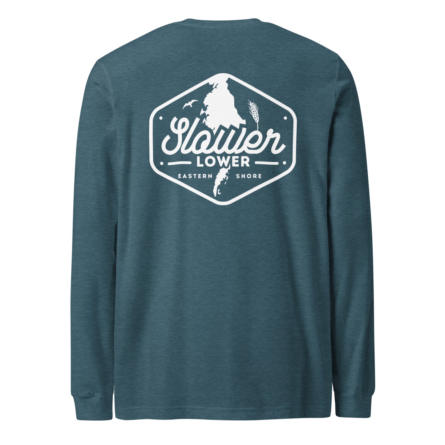Slower Lower | Long Sleeve-teal-Shore Lines Apparel Co.™
