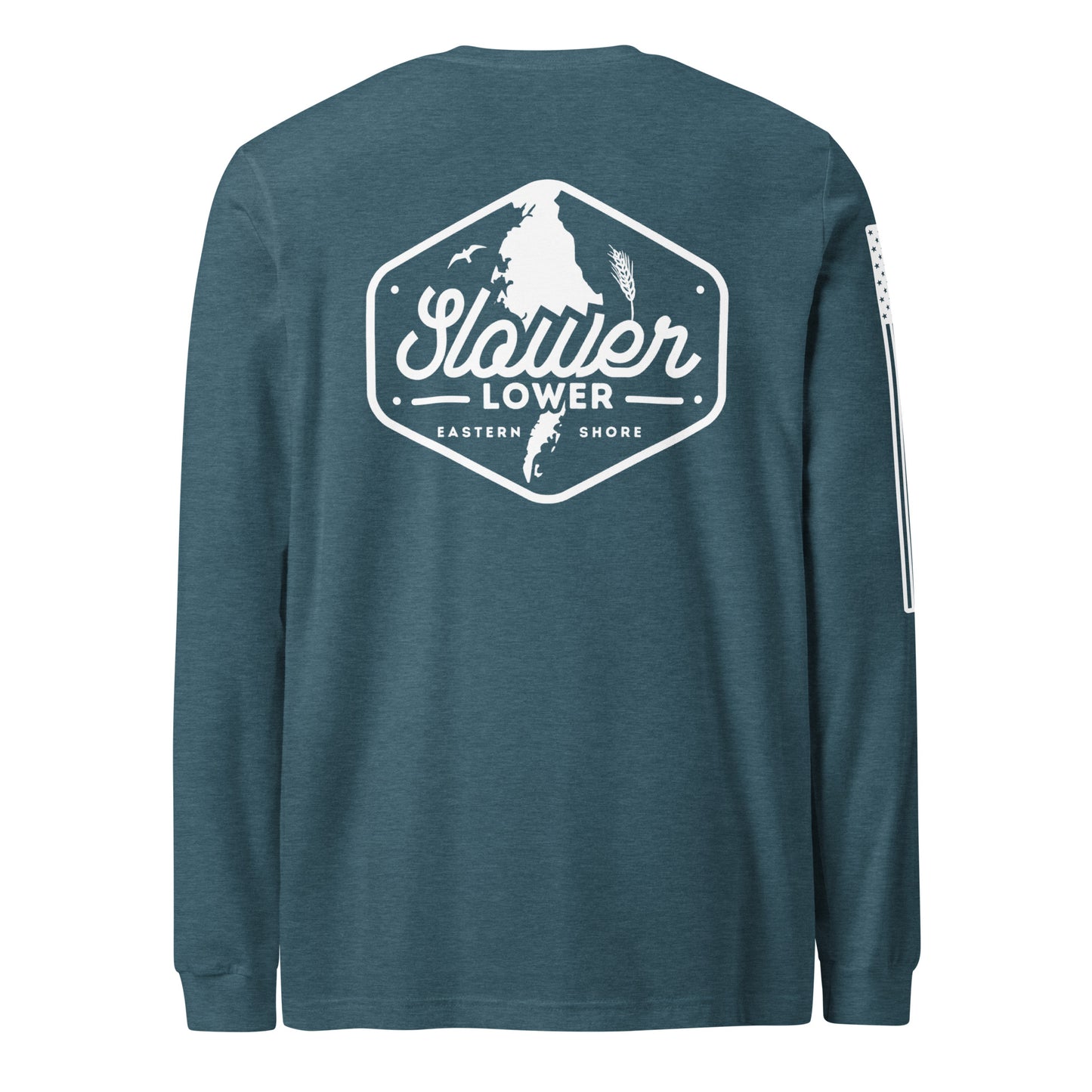 Slower Lower | Long Sleeve P-teal-Shore Lines Apparel Co.™