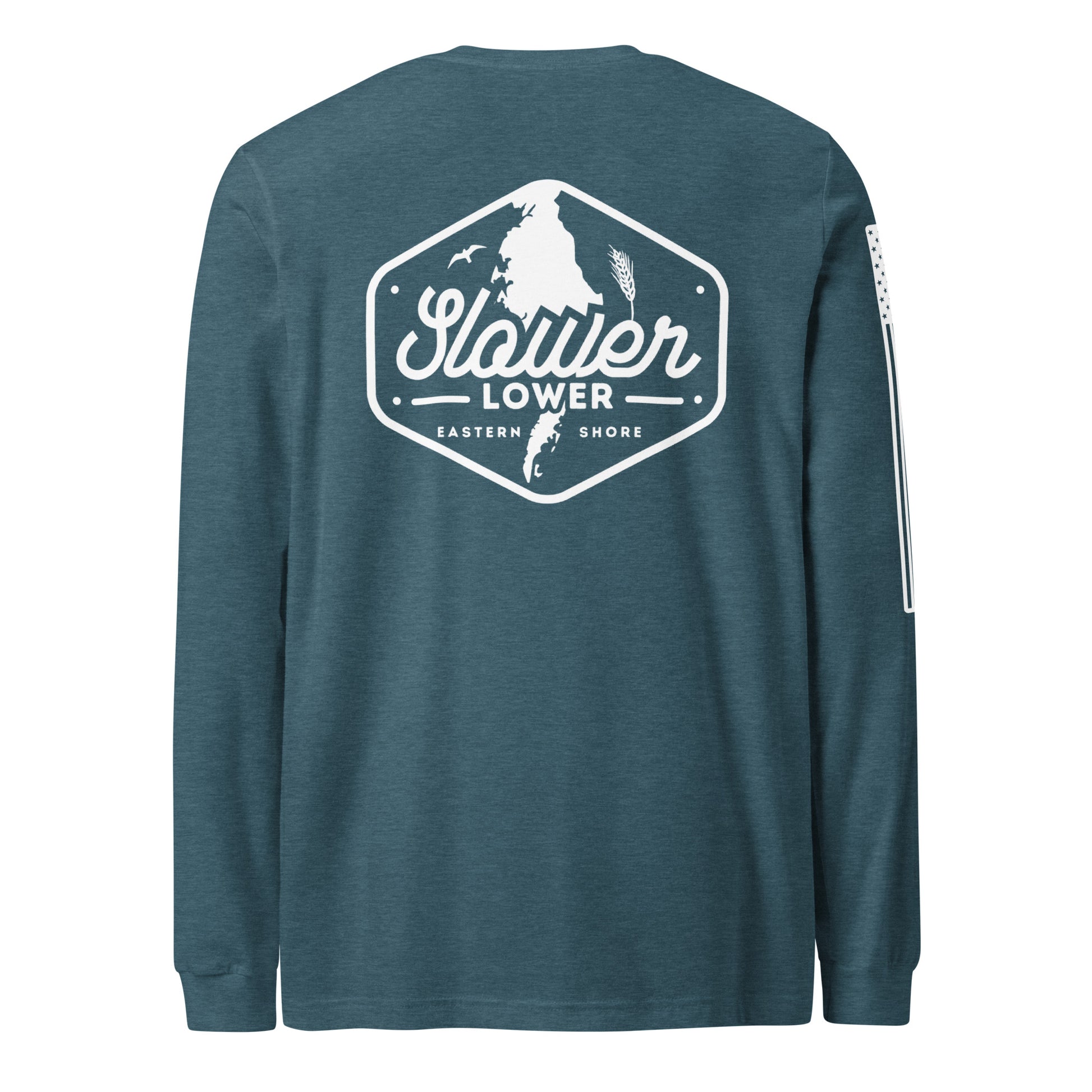 Slower Lower | Long Sleeve P-teal-Shore Lines Apparel Co.™