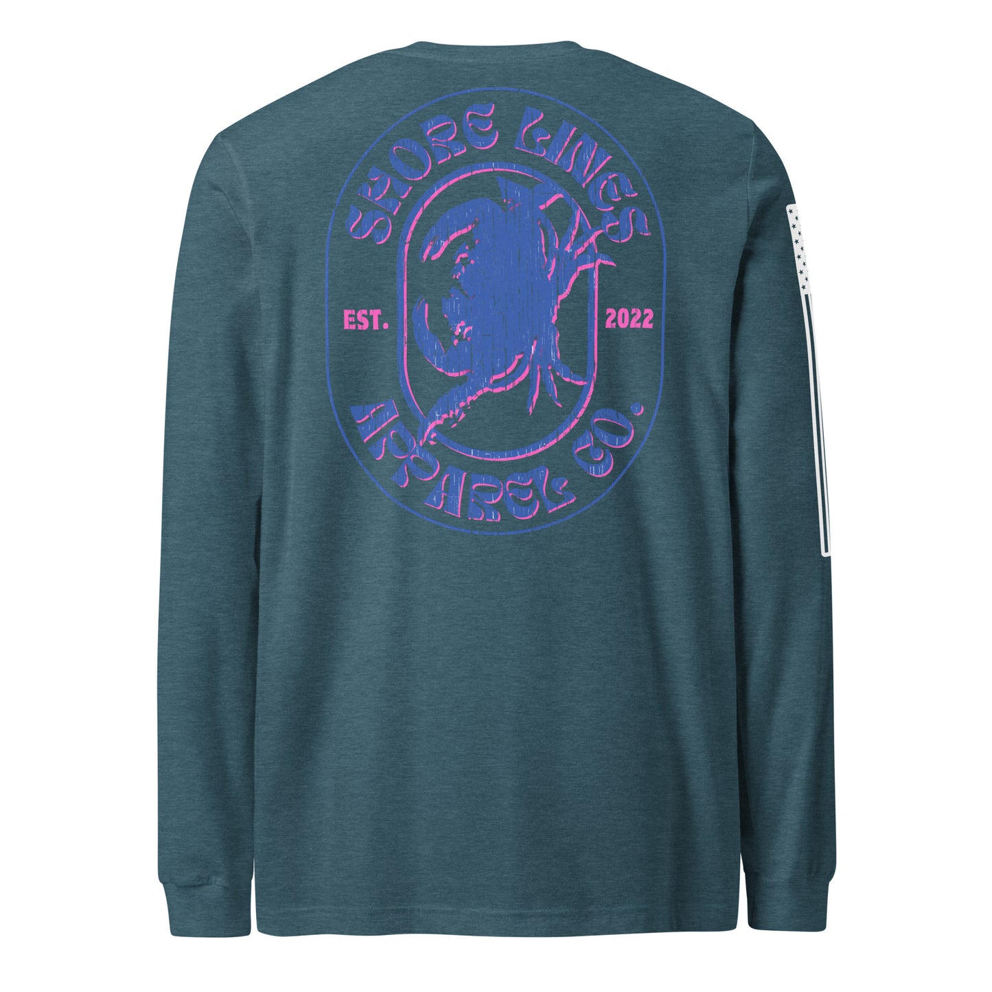 Shore Lines Retro | Long Sleeve P-teal-Shore Lines Apparel Co.
