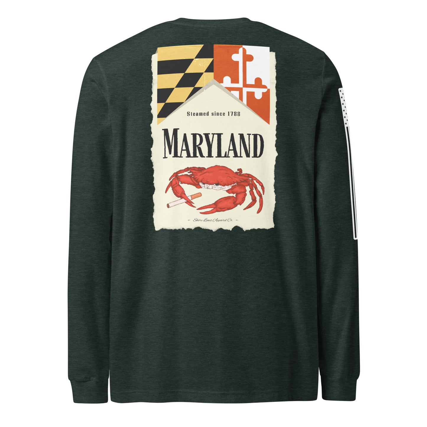 Maryland | Long Sleeve P-forest-Shore Lines Apparel Co.
