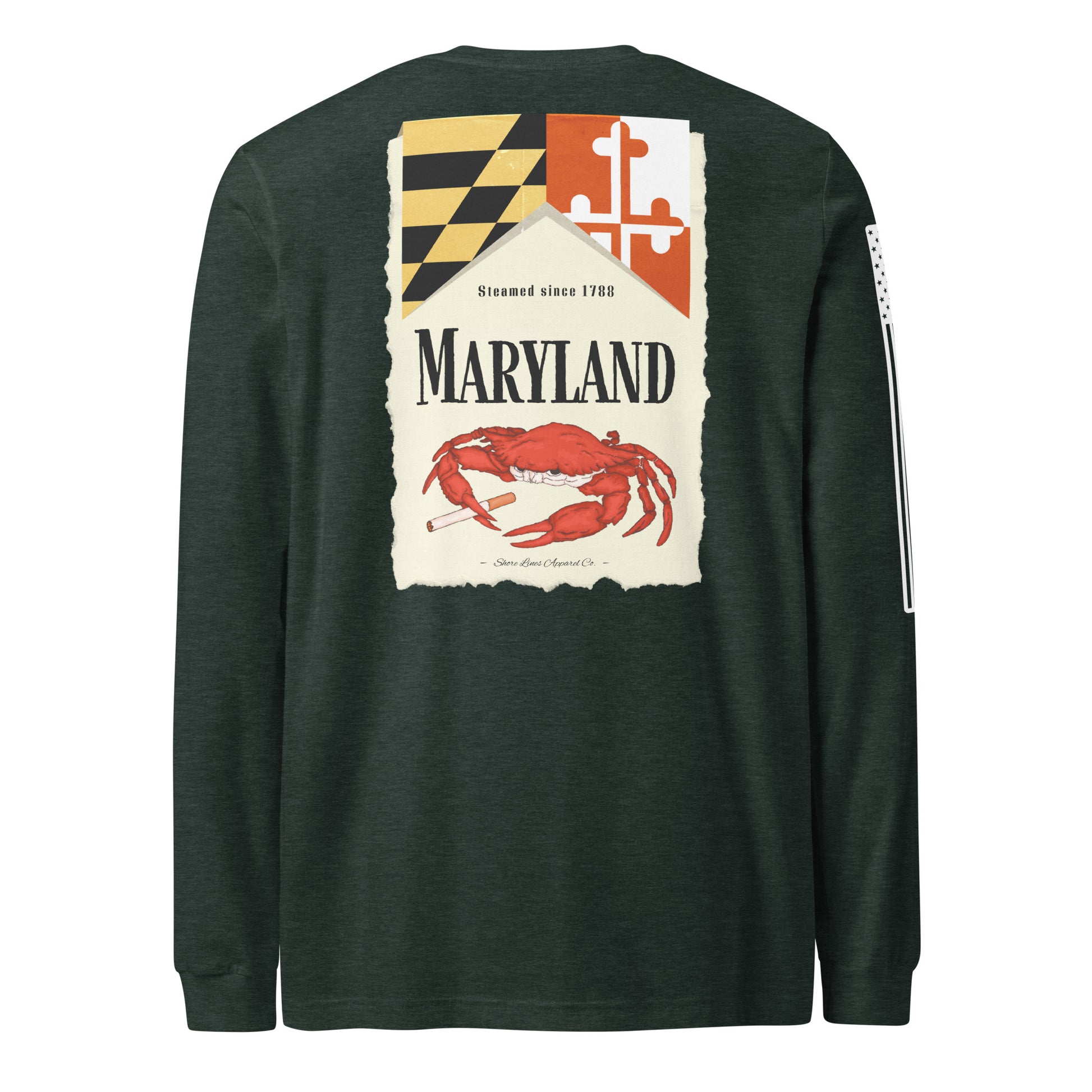 Maryland | Long Sleeve P-forest-Shore Lines Apparel Co.