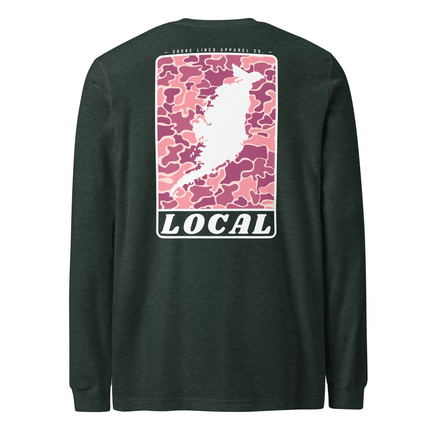 LOCAL (pink) | Long Sleeve-forest-Shore Lines Apparel Co.