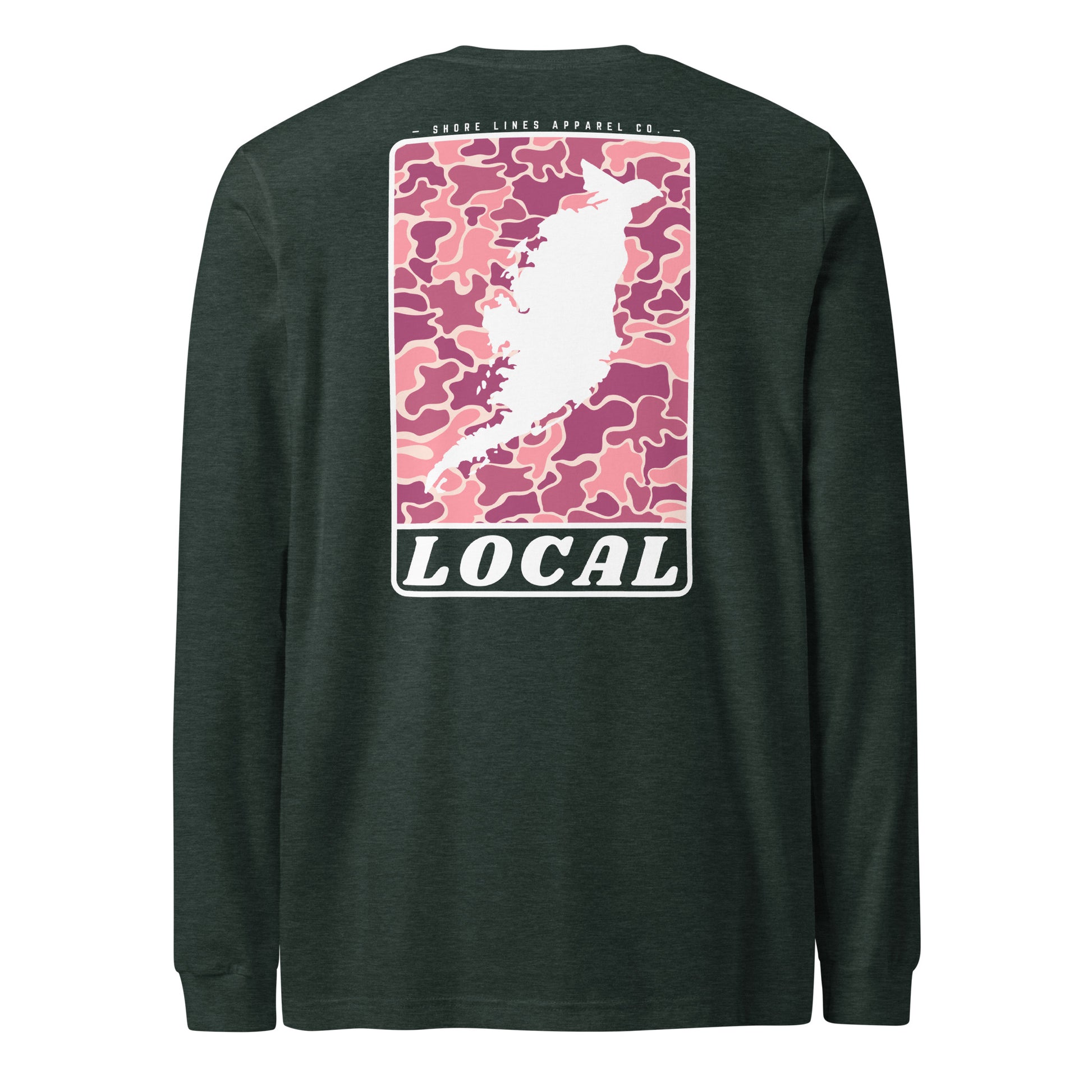 LOCAL (pink) | Long Sleeve-forest-Shore Lines Apparel Co.