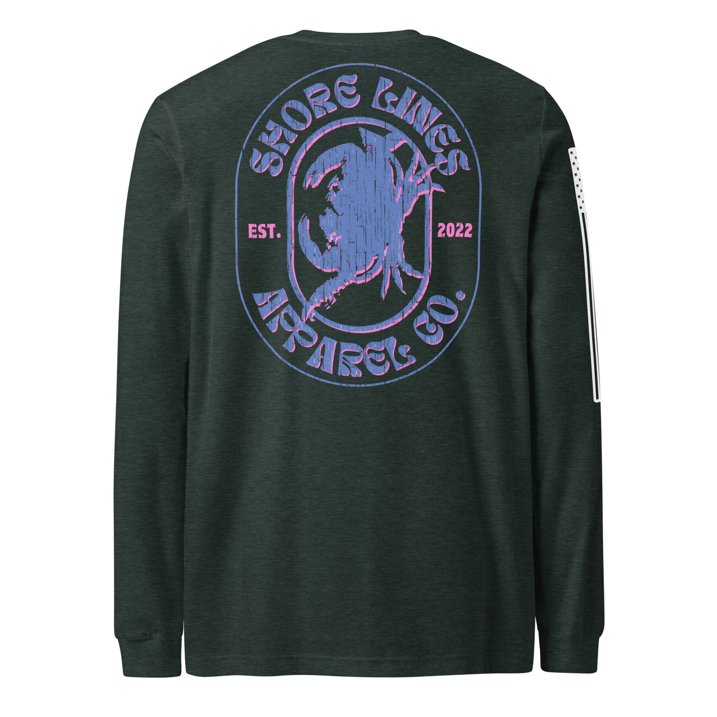 Shore Lines Retro | Long Sleeve-forest-Shore Lines Apparel Co.