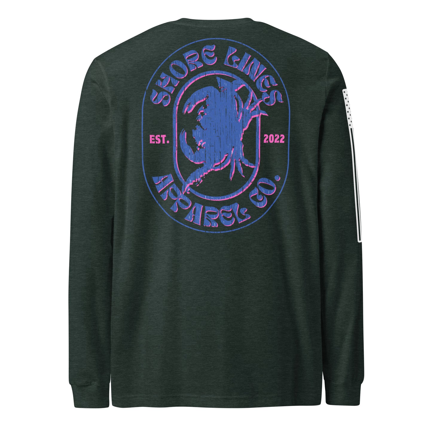 Shore Lines Retro | Long Sleeve P-forest-Shore Lines Apparel Co.