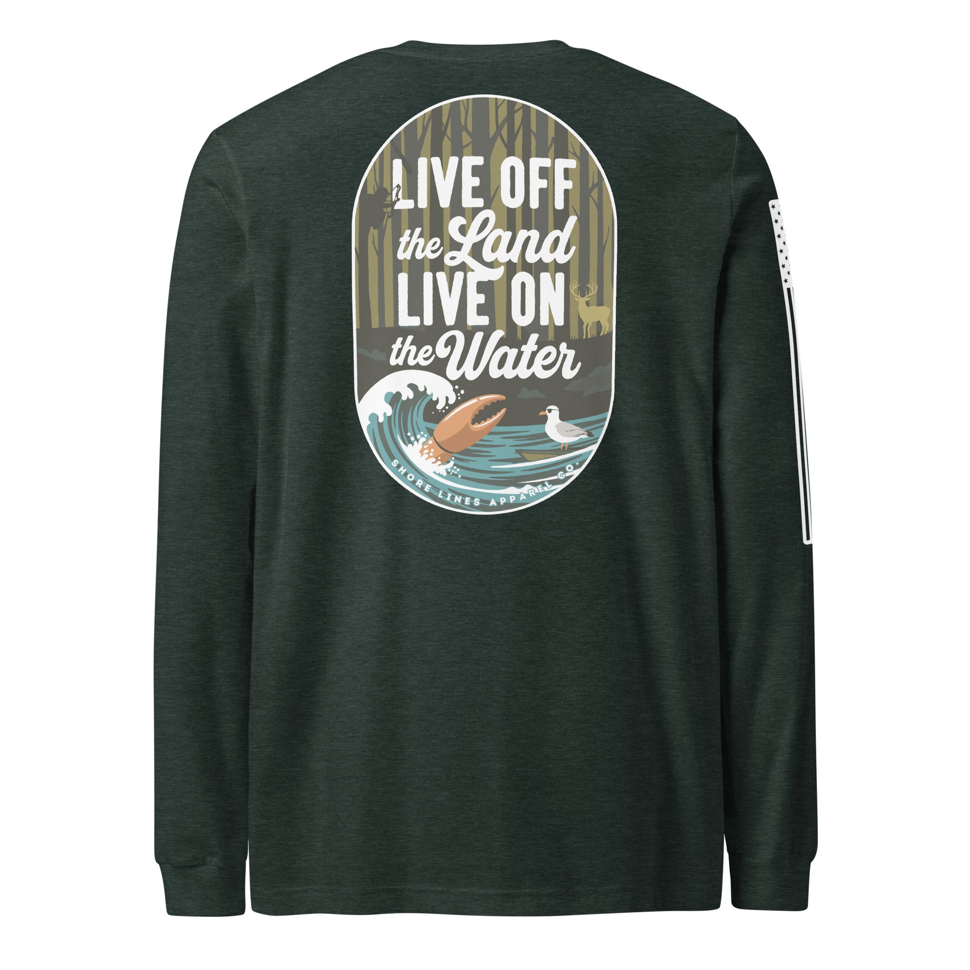 Live Off the Land | Long Sleeve P-forest-Shore Lines Apparel Co.™