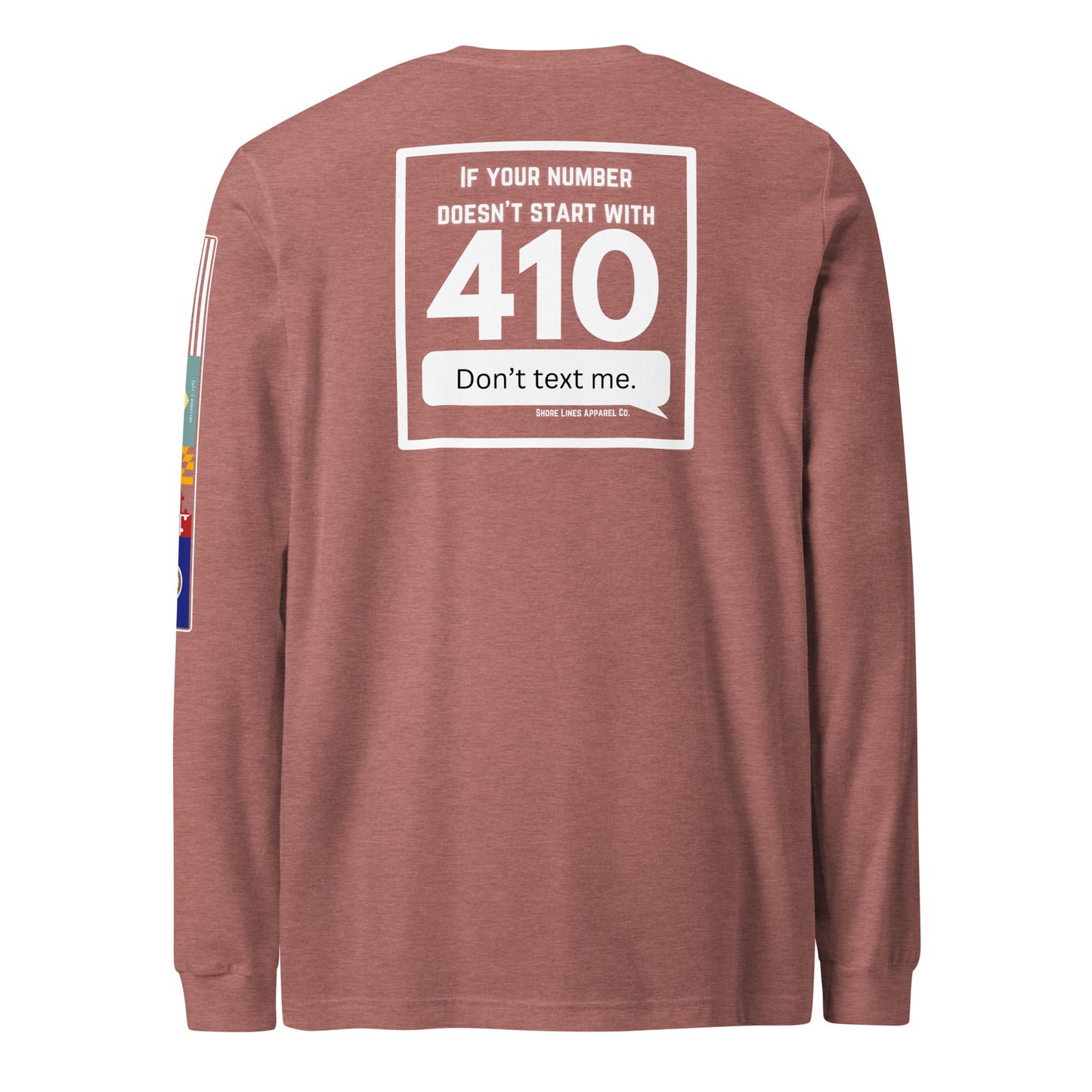 410 Area Code | Core LS P-mauve-Shore Lines Apparel Co.