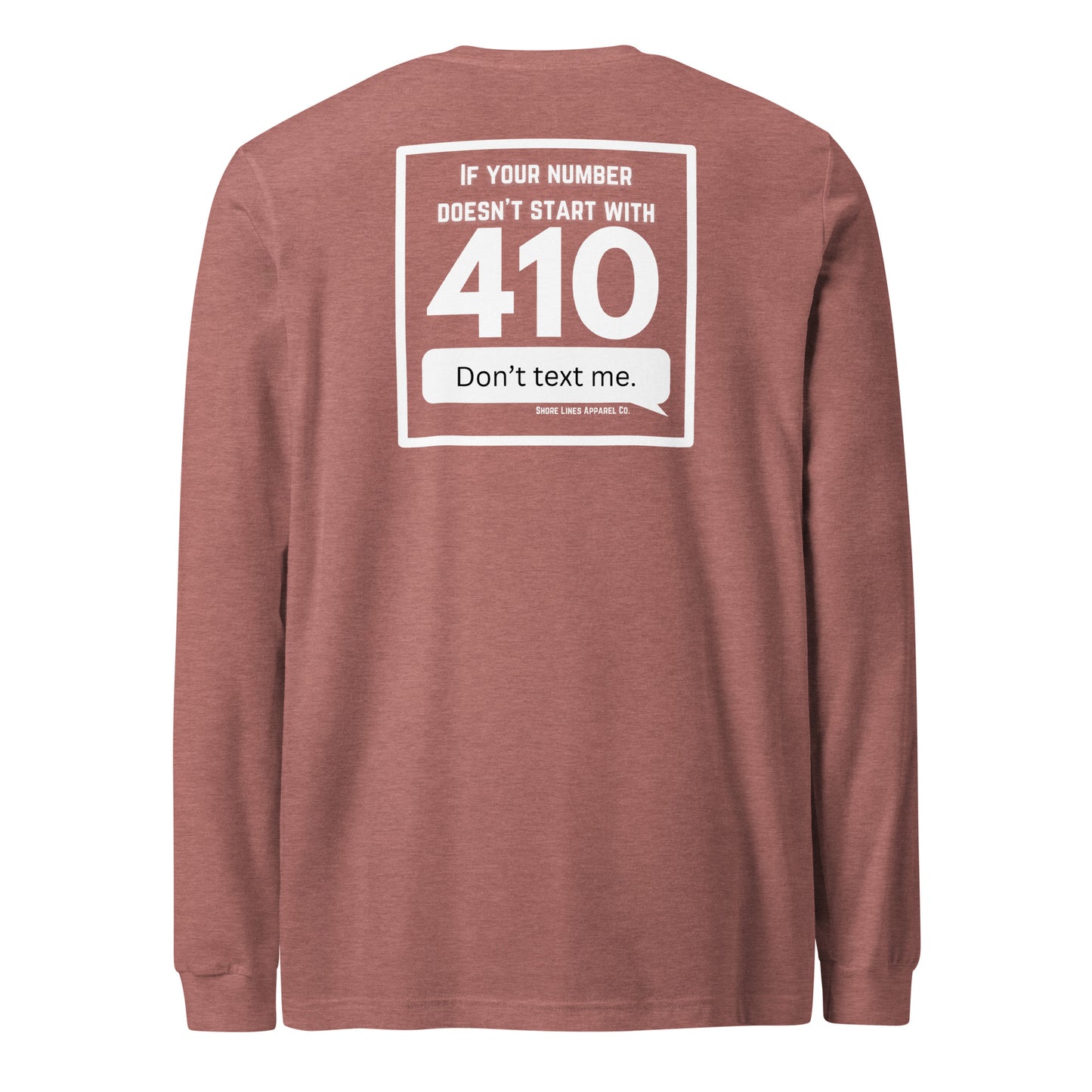 410 Area Code | Core LS-mauve-Shore Lines Apparel Co.