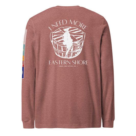 Need More Eastern Shore | Core LS P-mauve-Shore Lines Apparel Co.