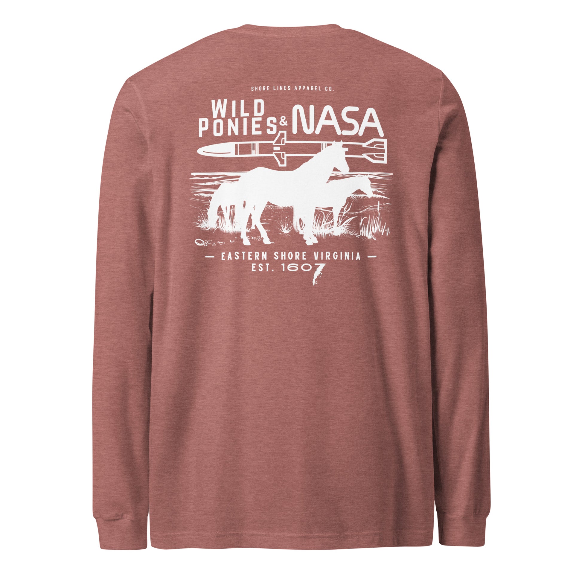 Wild Ponies and NASA | Core LS-mauve-Shore Lines Apparel Co.