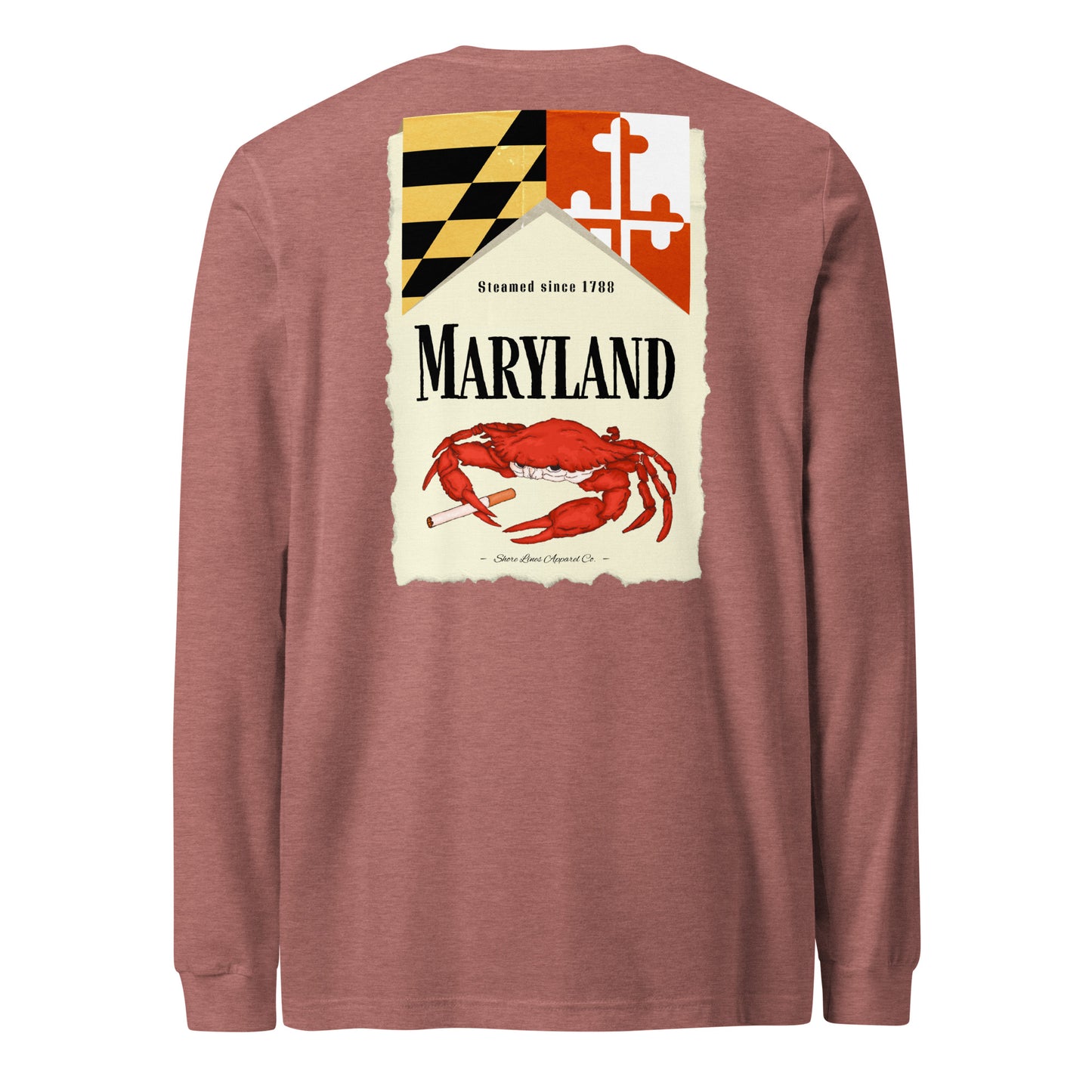 Maryland | Long Sleeve-mauve-Shore Lines Apparel Co.