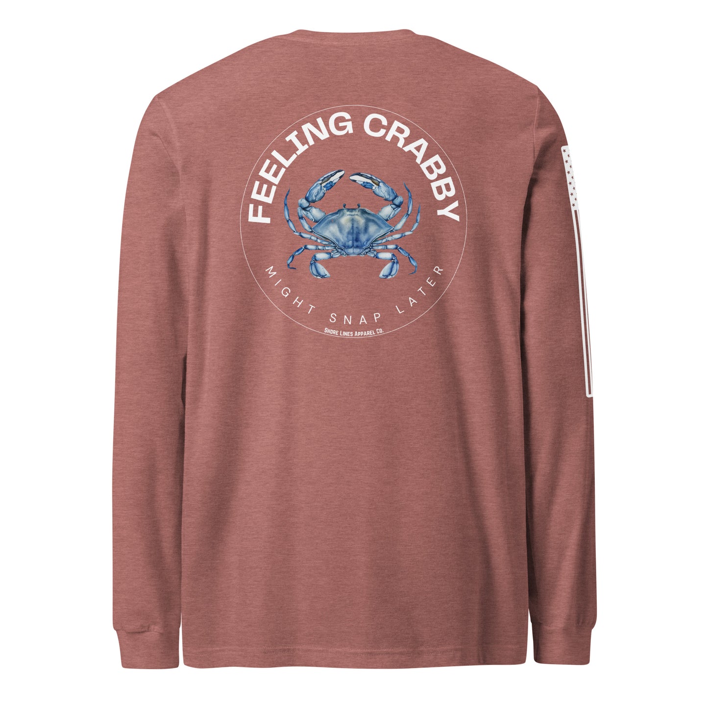 Feeling Crabby | Long Sleeve P-mauve-Shore Lines Apparel Co.