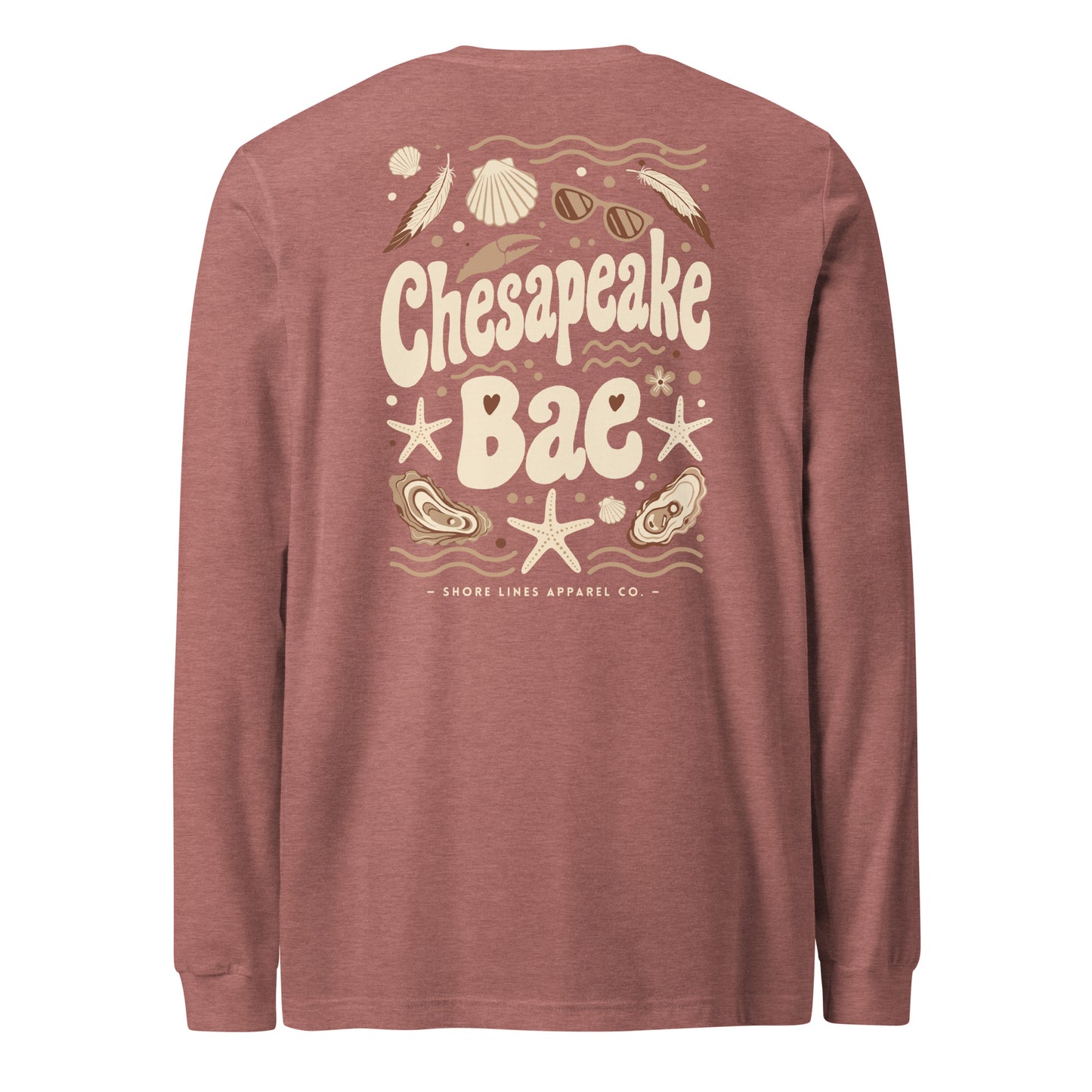 Chesapeake Bae | Long Sleeve-mauve-Shore Lines Apparel Co.™