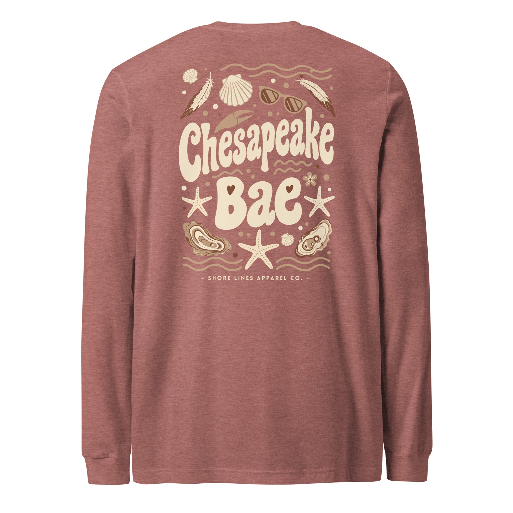 Chesapeake Bae | Long Sleeve-mauve-Shore Lines Apparel Co.™