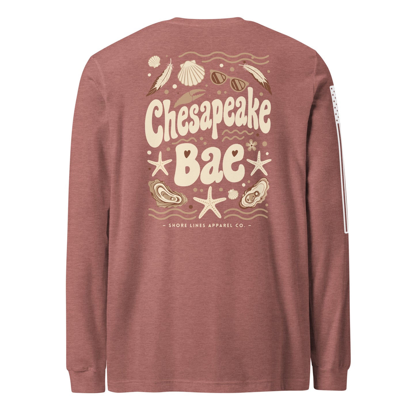 Chesapeake Bae | Long Sleeve P-mauve-Shore Lines Apparel Co.™