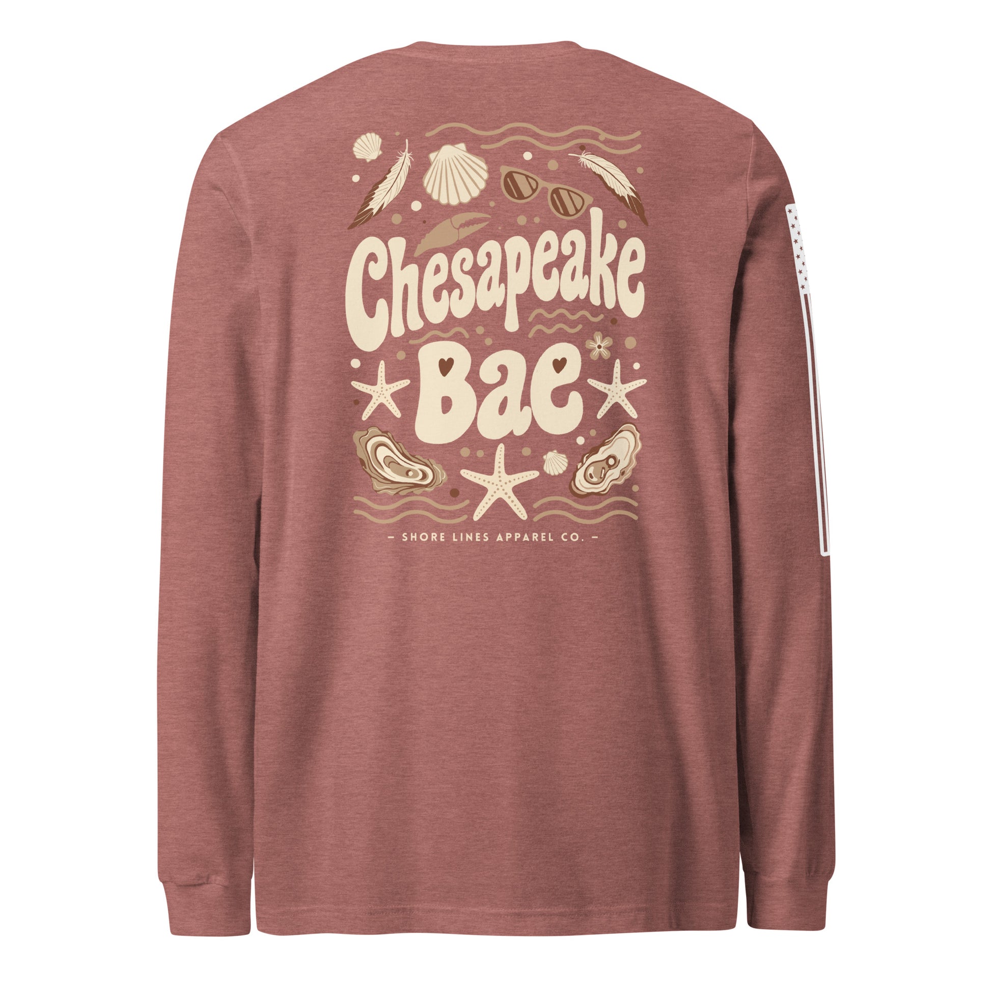 Chesapeake Bae | Long Sleeve P-mauve-Shore Lines Apparel Co.™