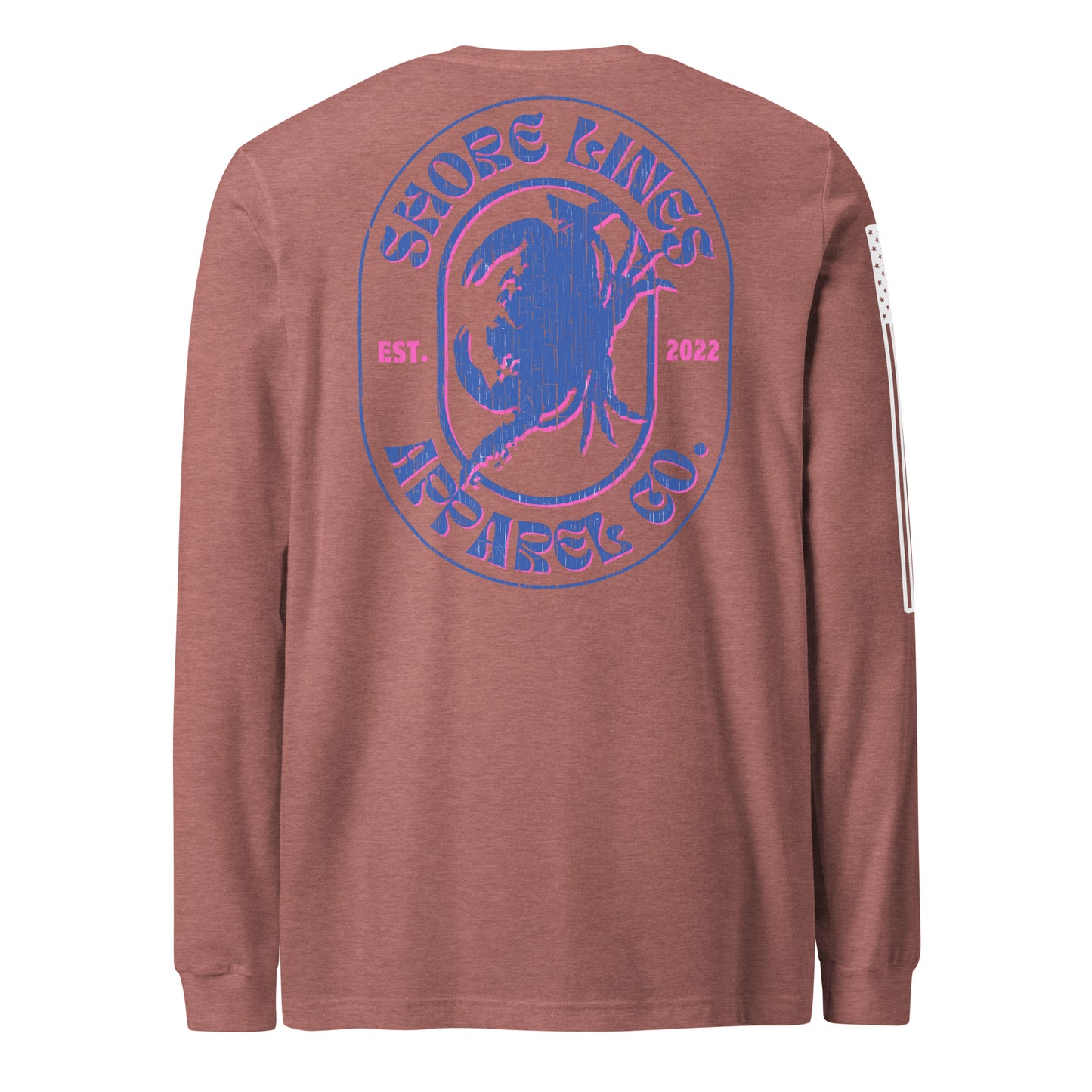 Shore Lines Retro | Long Sleeve P-mauve-Shore Lines Apparel Co.