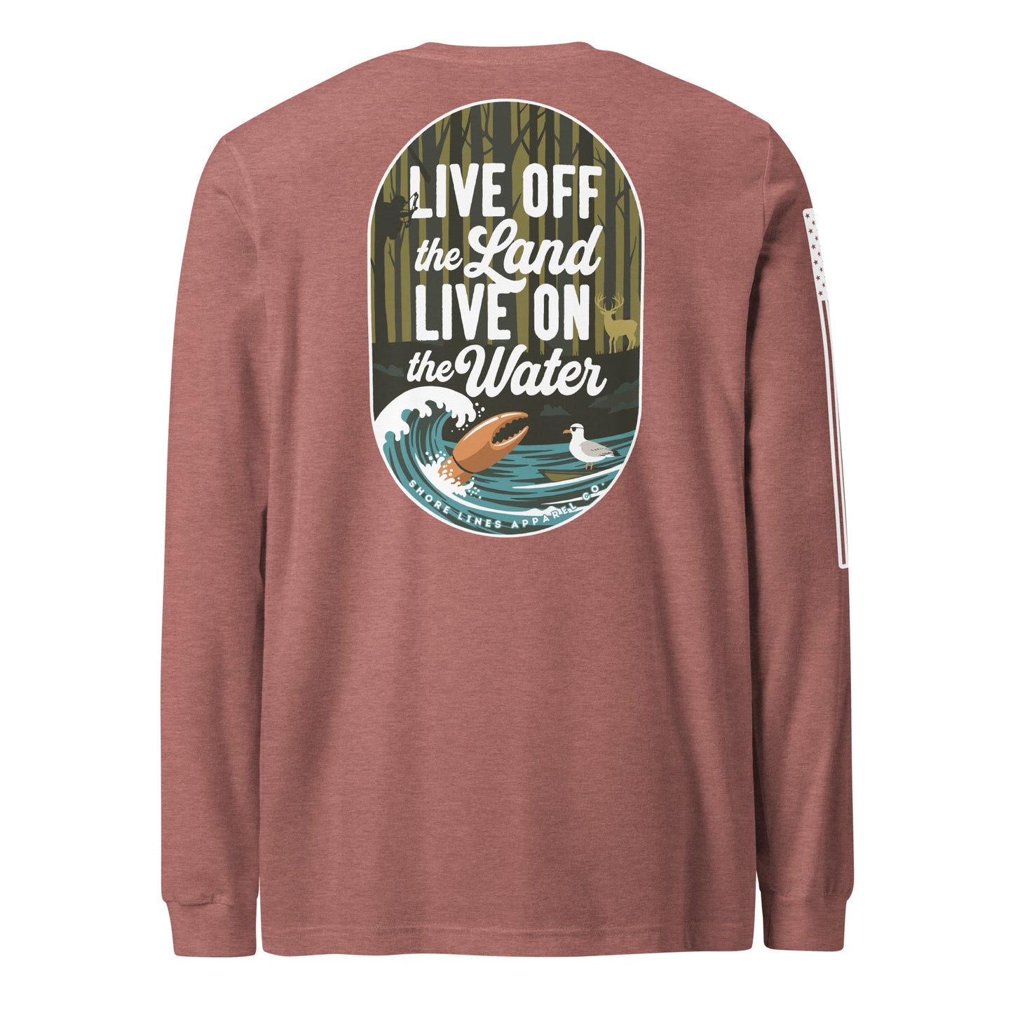 Live Off the Land | Long Sleeve P-mauve-Shore Lines Apparel Co.™