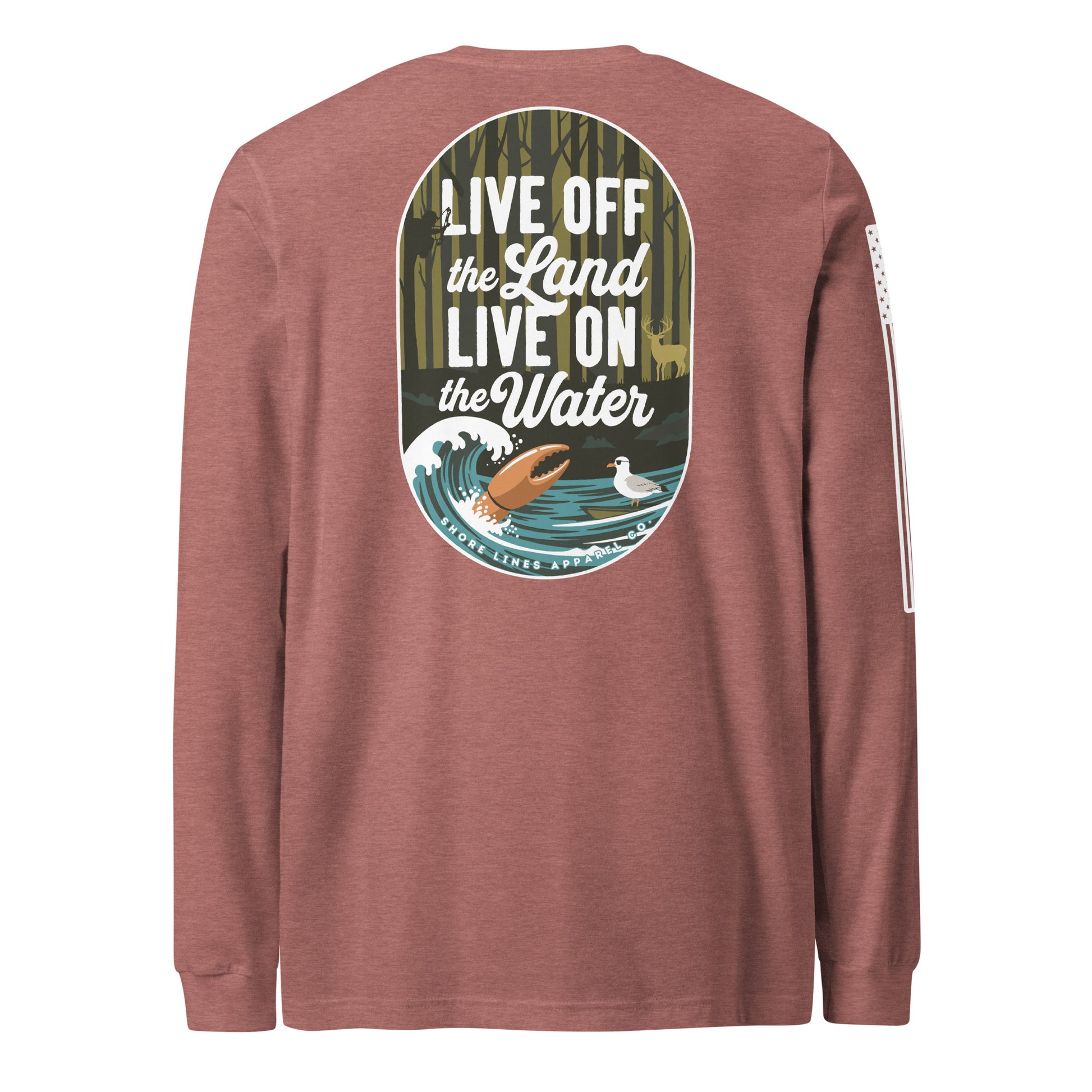 Live Off the Land | Long Sleeve P-mauve-Shore Lines Apparel Co.™