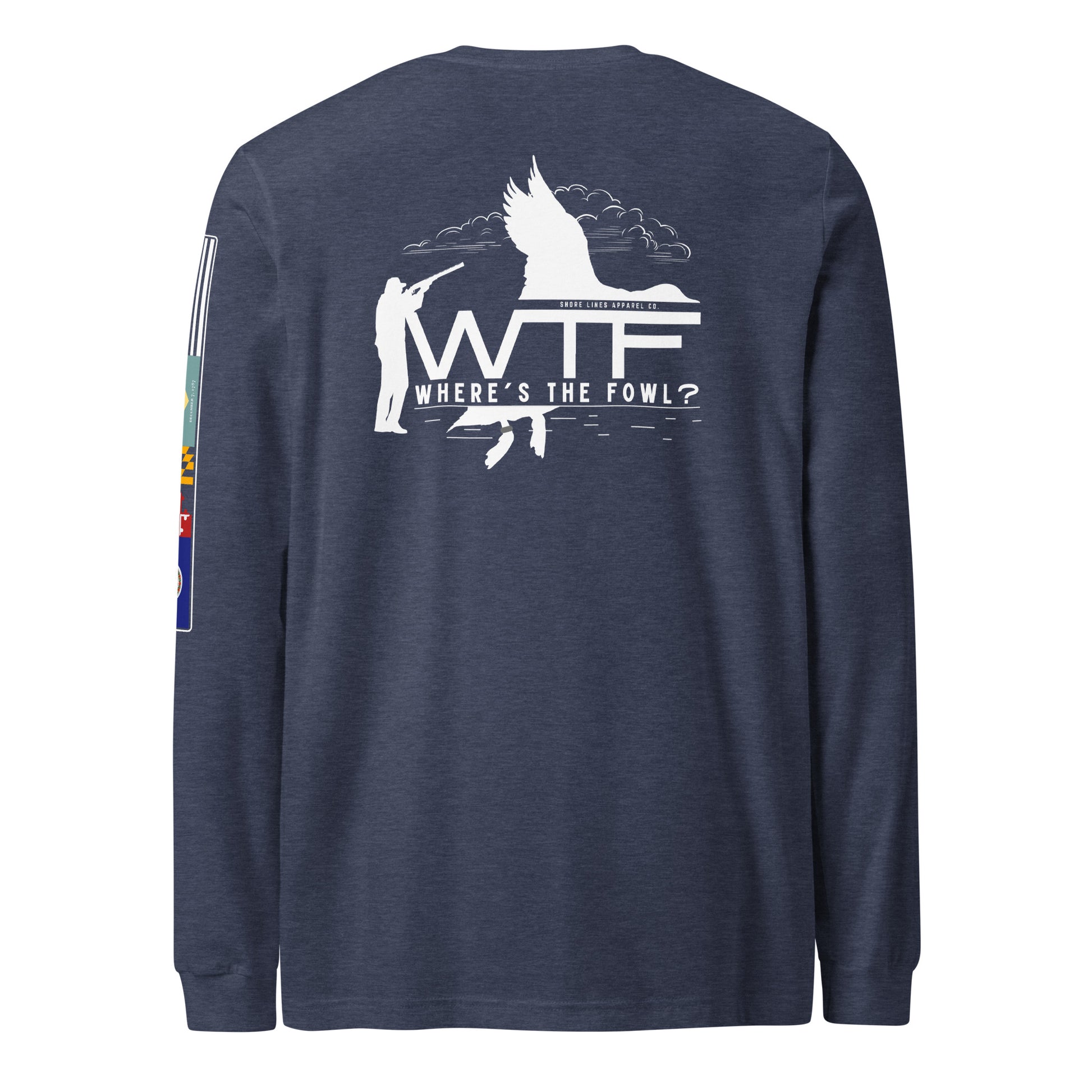 Where's The Fowl | Core LS P-navy-Shore Lines Apparel Co.