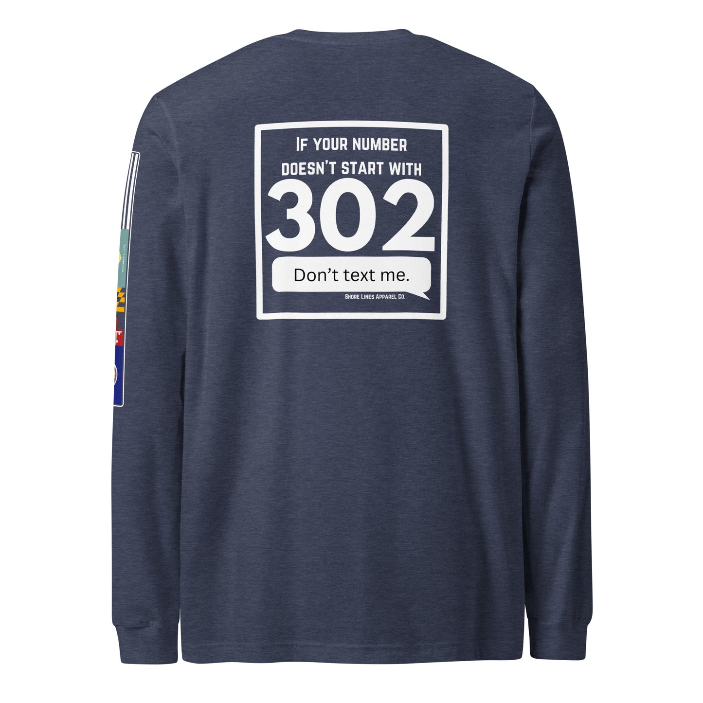 302 Area Code | Core LS P-navy-Shore Lines Apparel Co.