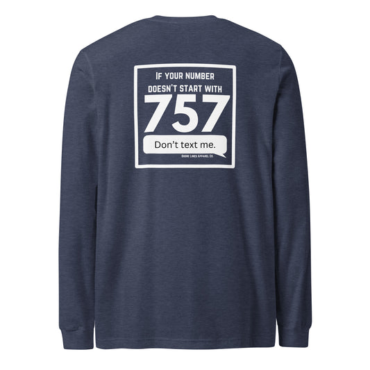 757 Area Code | Core LS-navy-Shore Lines Apparel Co.