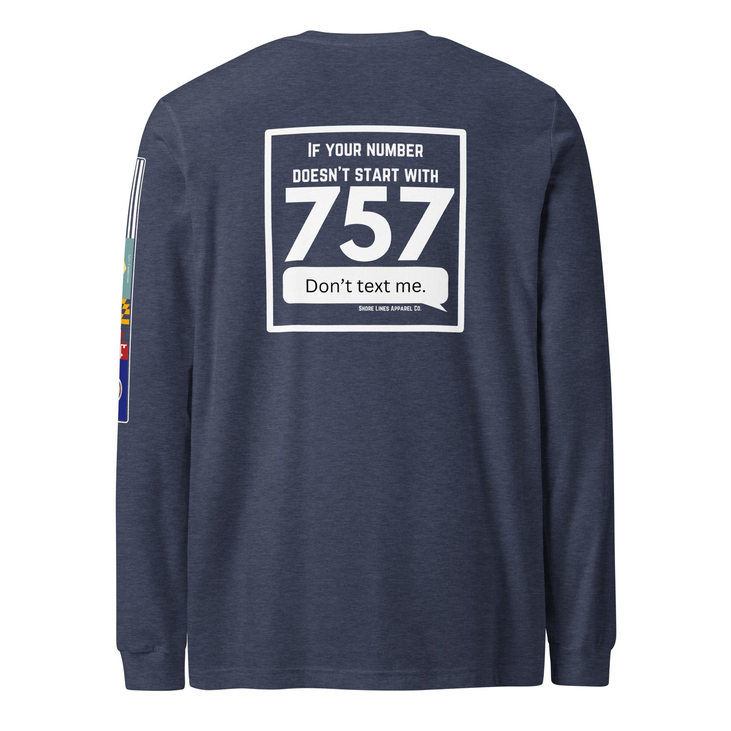 757 Area Code | Core LS P-navy-Shore Lines Apparel Co.