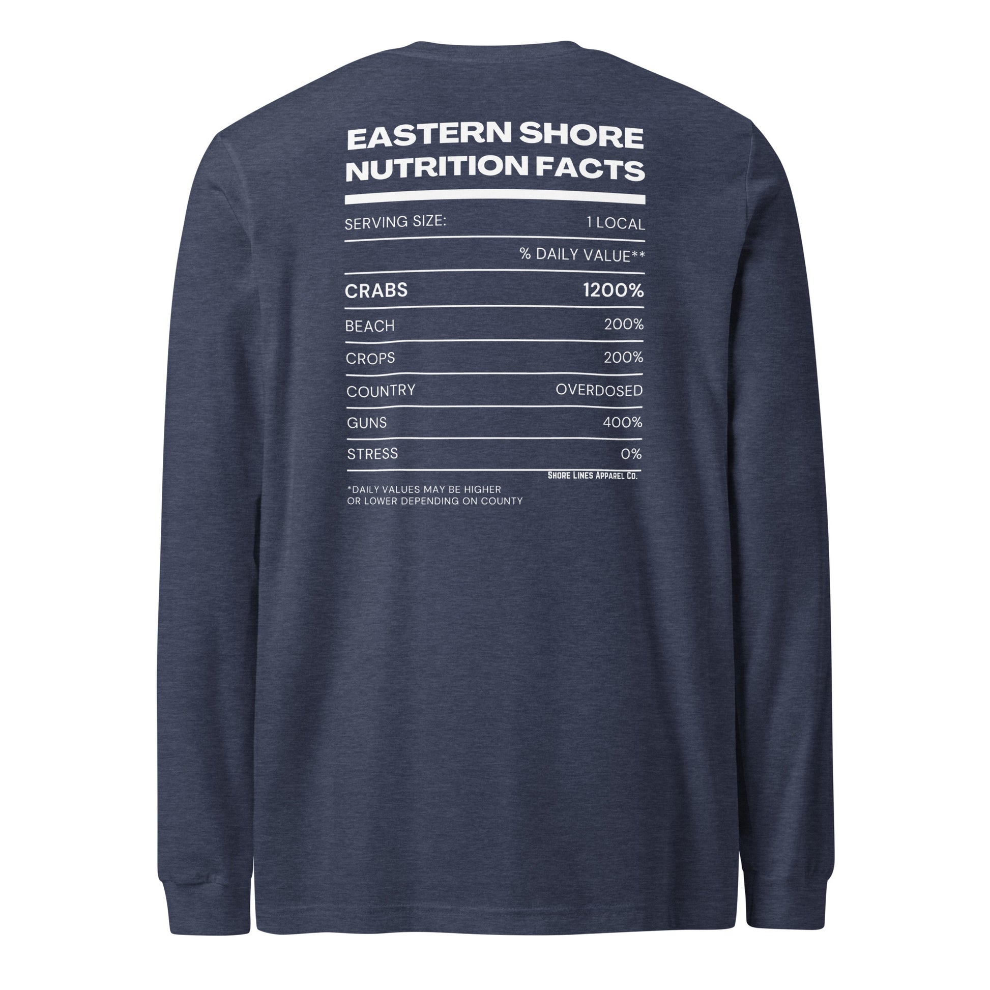 Nutrition Facts | Core LS-navy-Shore Lines Apparel Co.