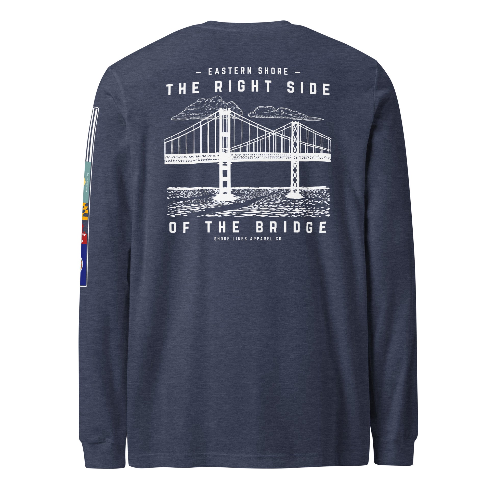 The Right Side CBB | Core LS P-heathernavy-Shore Lines Apparel Co.