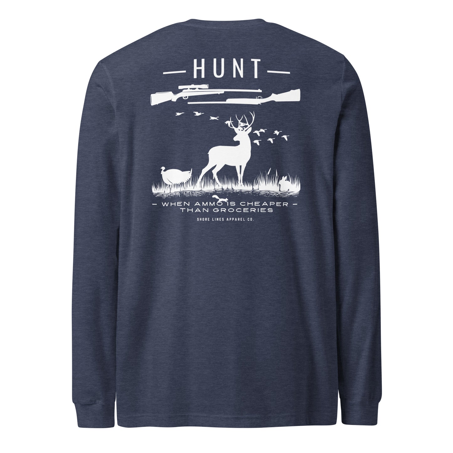 Hunt | Core LS-heathernavy-Shore Lines Apparel Co.