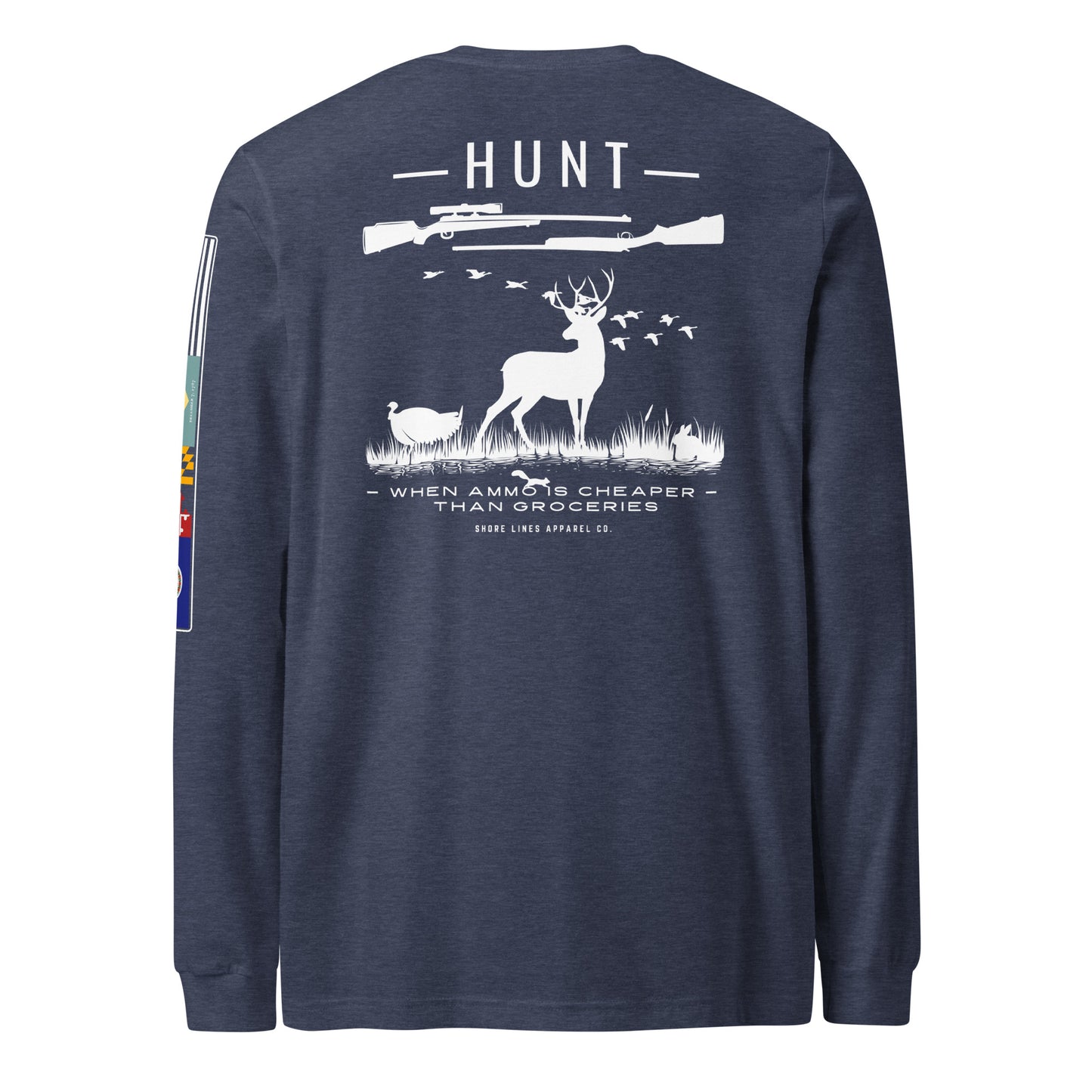 Hunt | Core LS P-heathernavy-Shore Lines Apparel Co.