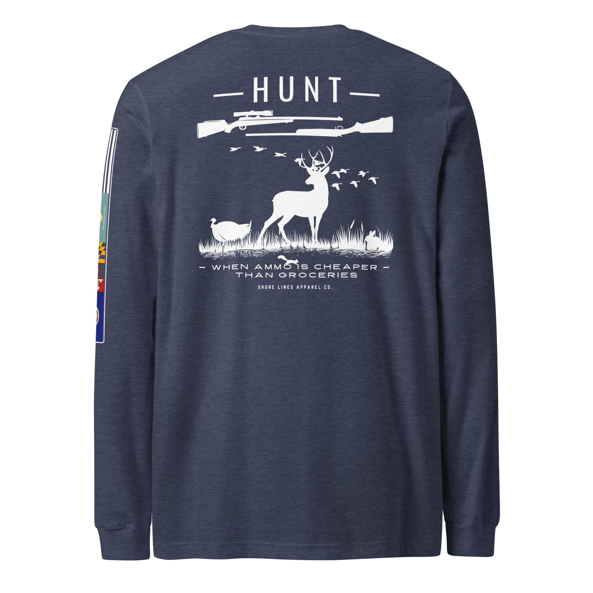 Hunt | Core LS P-heathernavy-Shore Lines Apparel Co.