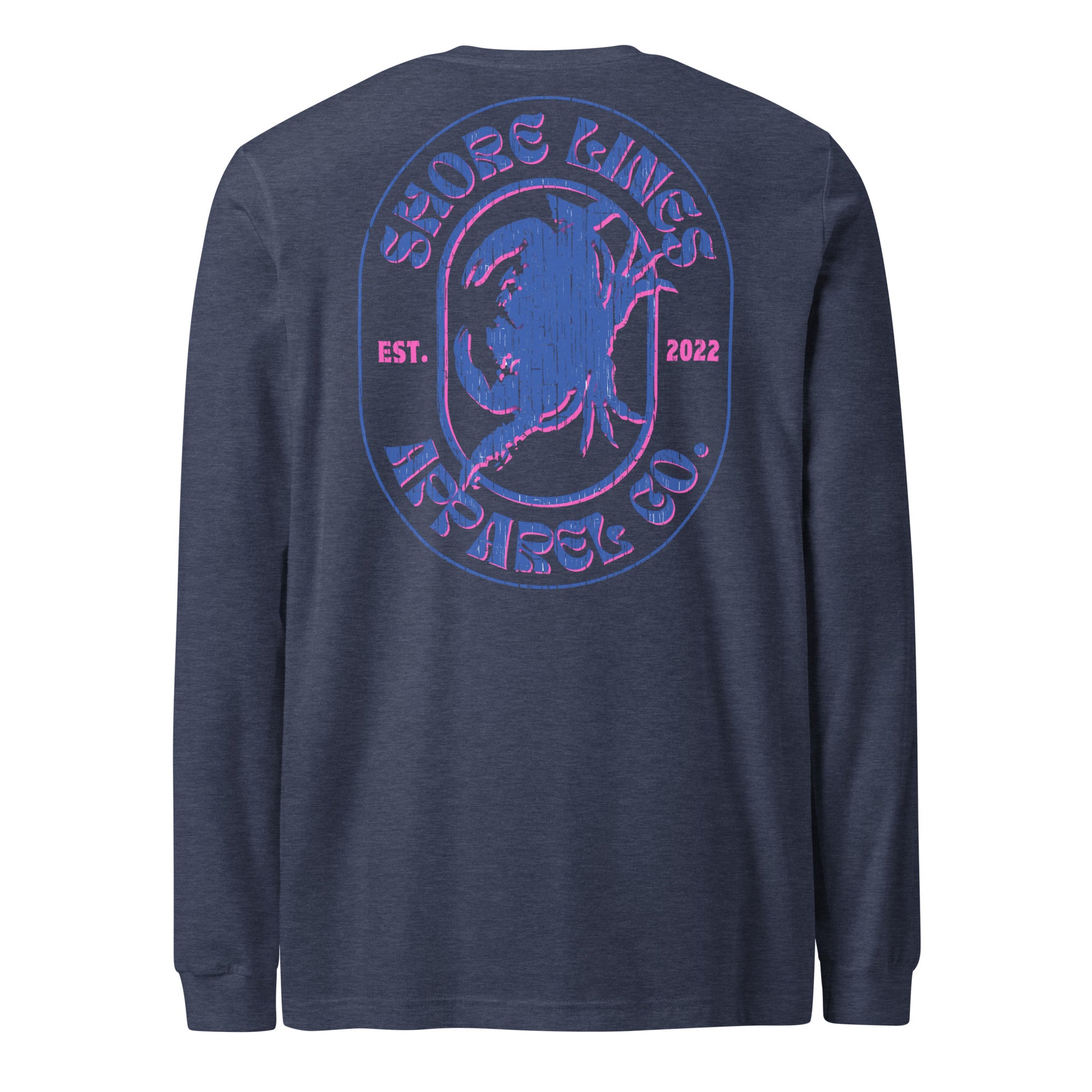 Shore Lines Retro | Core LS-heathernavy-Shore Lines Apparel Co.