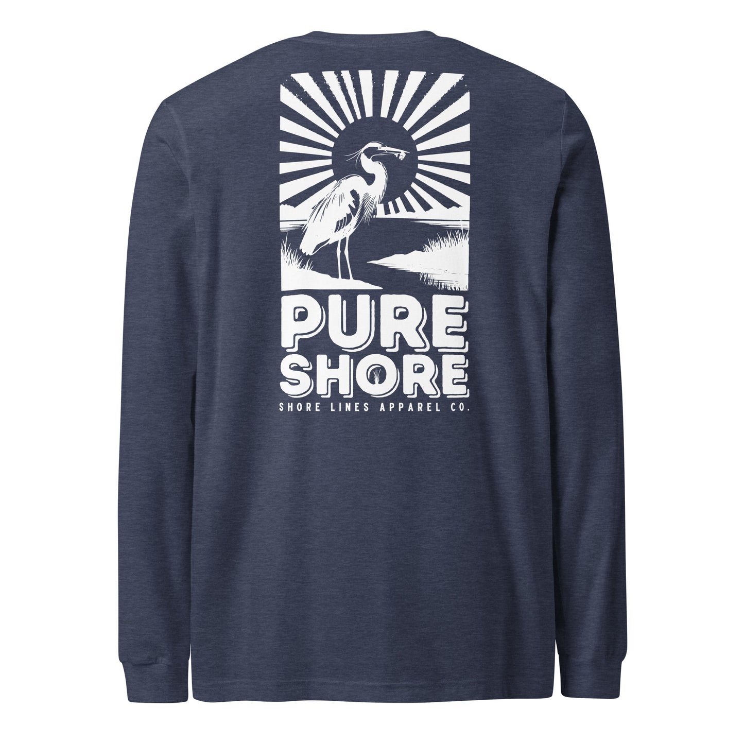 Pure Shore | LS-heathernavy-Shore Lines Apparel Co.