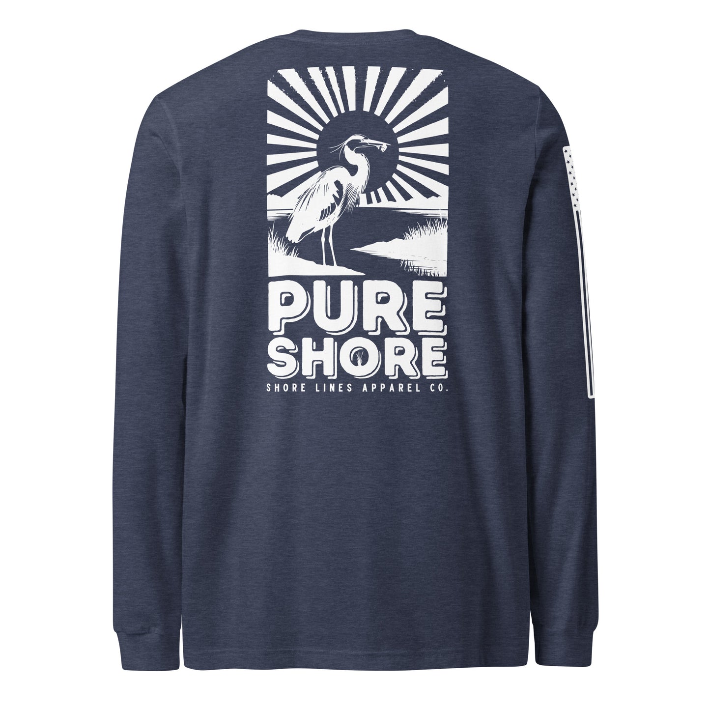 Pure Shore | Long Sleeve P-navy-Shore Lines Apparel Co.