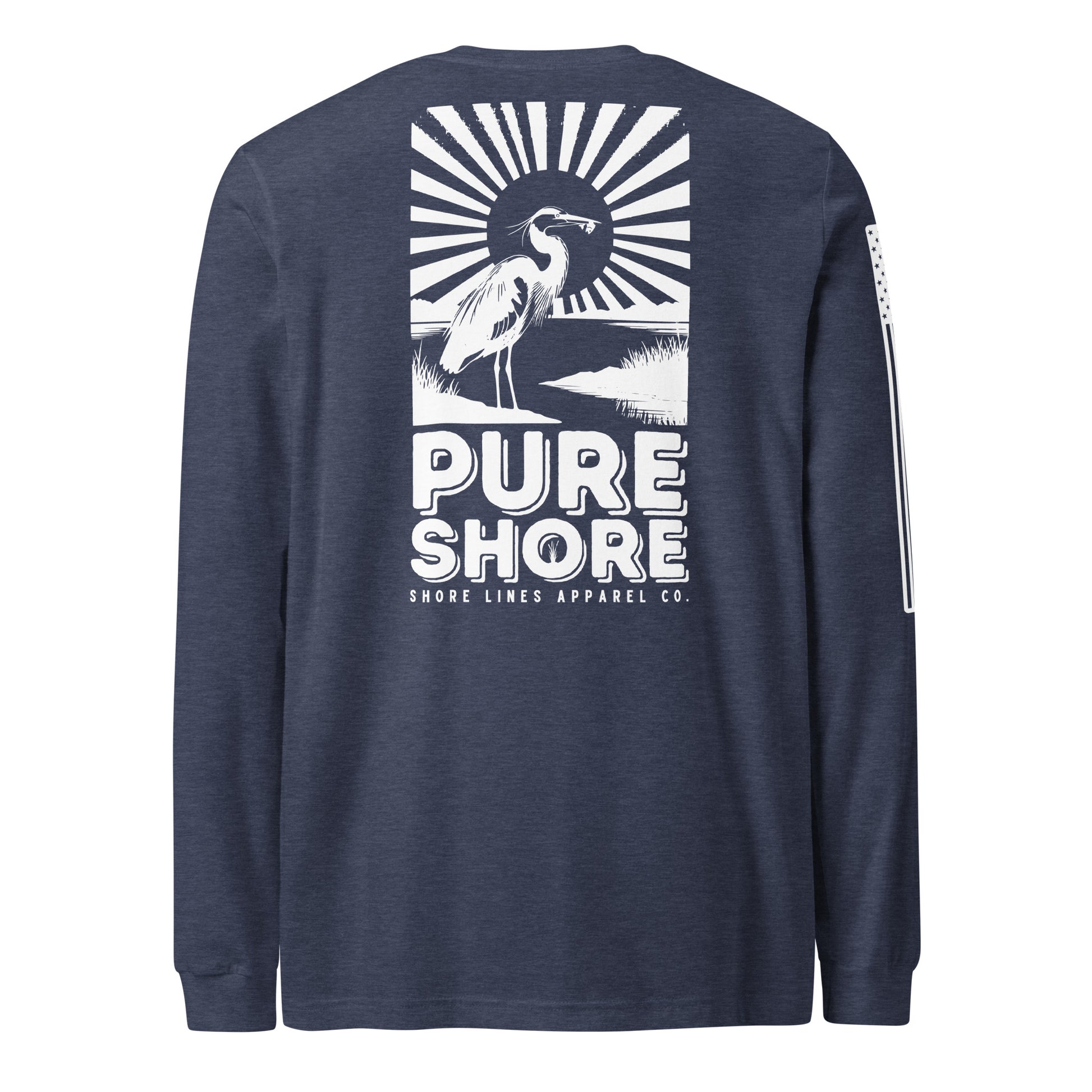 Pure Shore | Long Sleeve P-navy-Shore Lines Apparel Co.