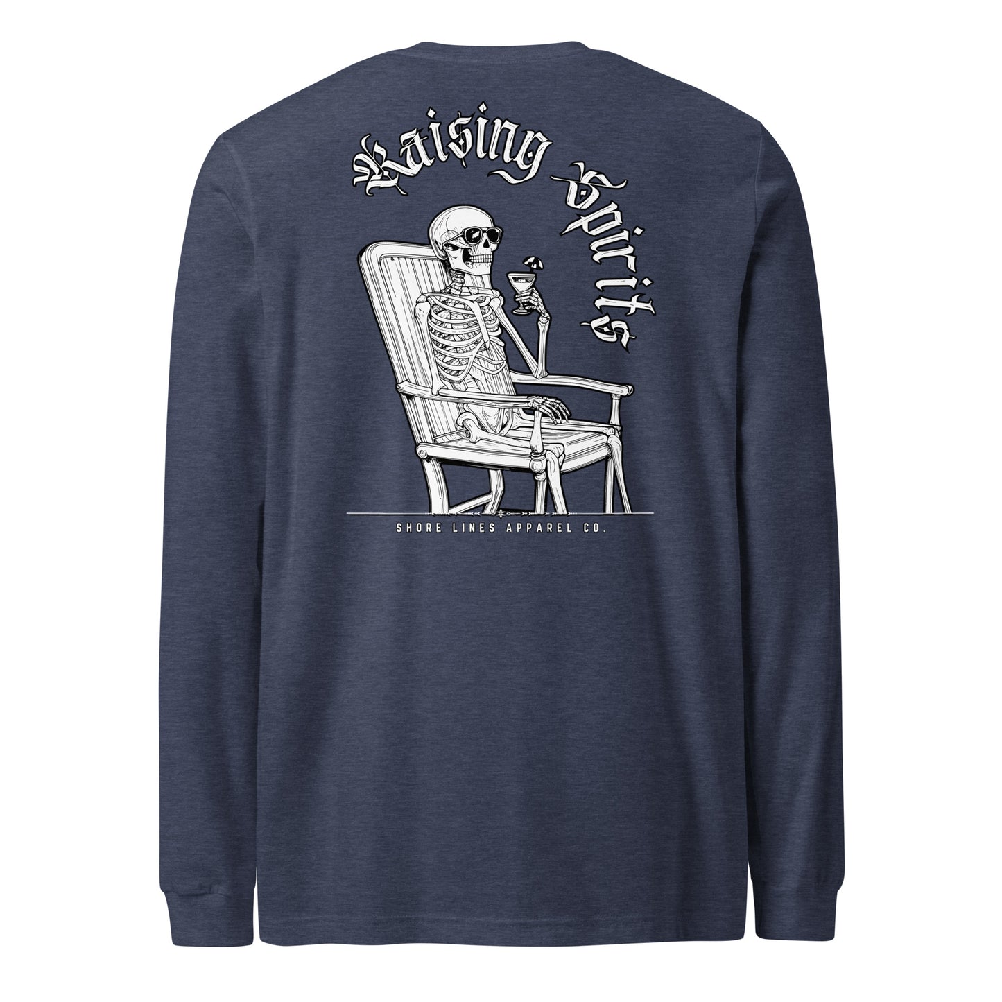 Raising Spirits | Long Sleeve-navy-Shore Lines Apparel Co.