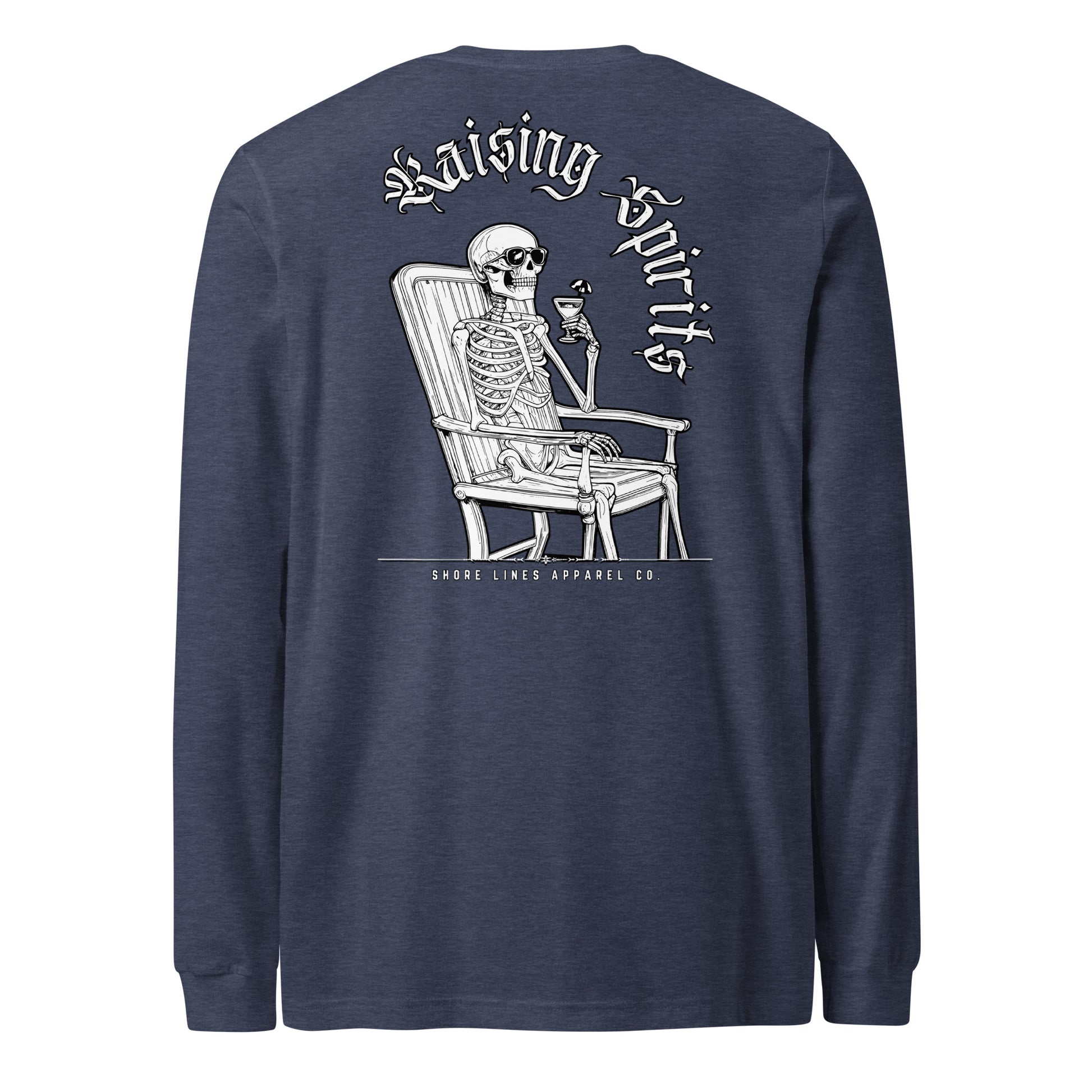 Raising Spirits | Long Sleeve-navy-Shore Lines Apparel Co.