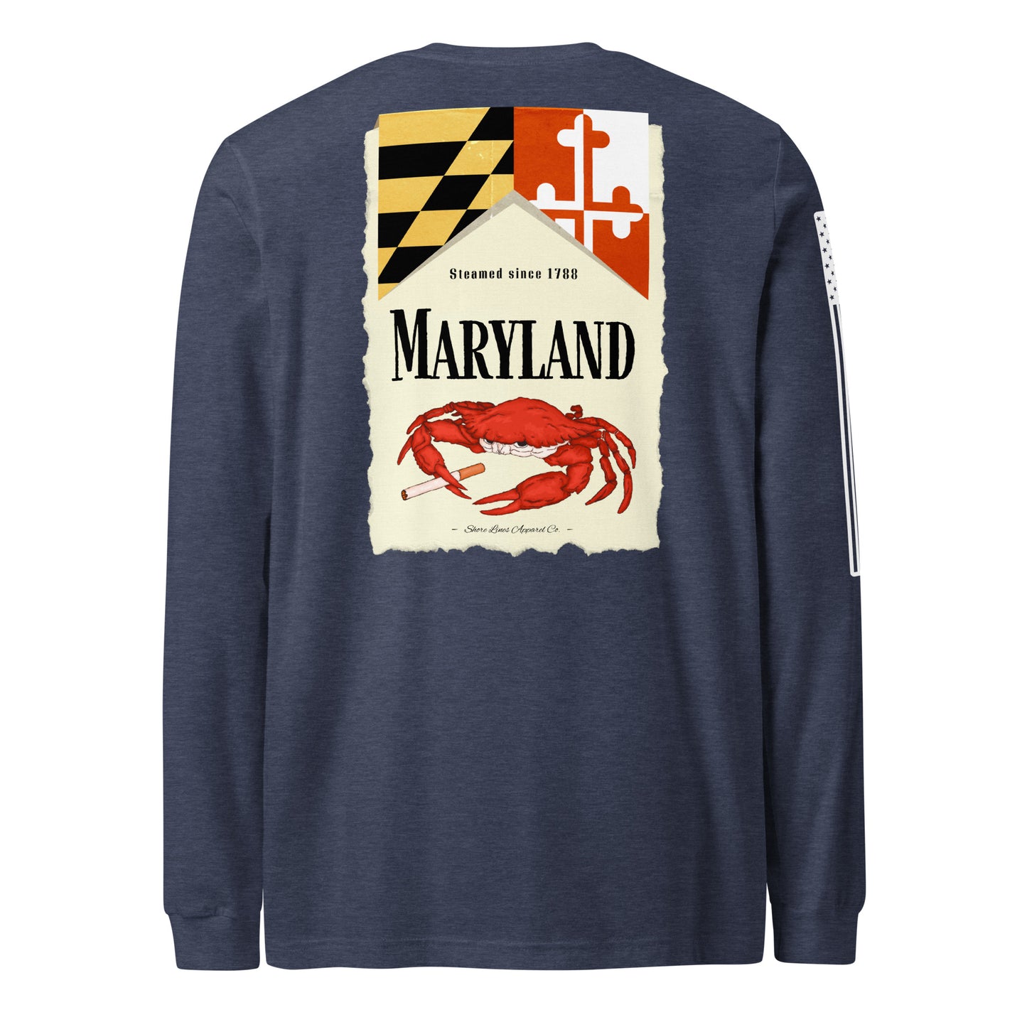 Maryland | Long Sleeve P-navy-Shore Lines Apparel Co.