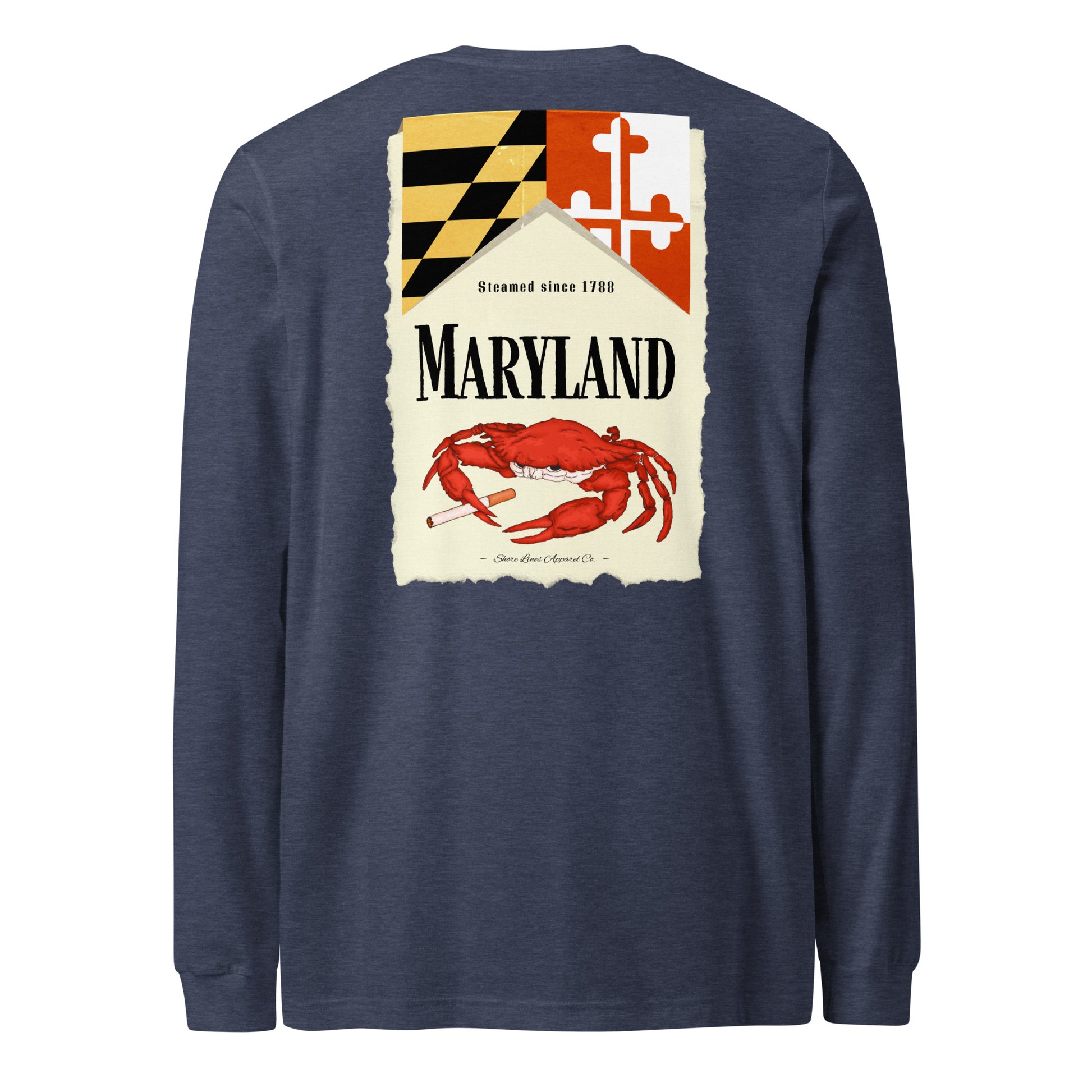 Maryland | Long Sleeve-navy-Shore Lines Apparel Co.
