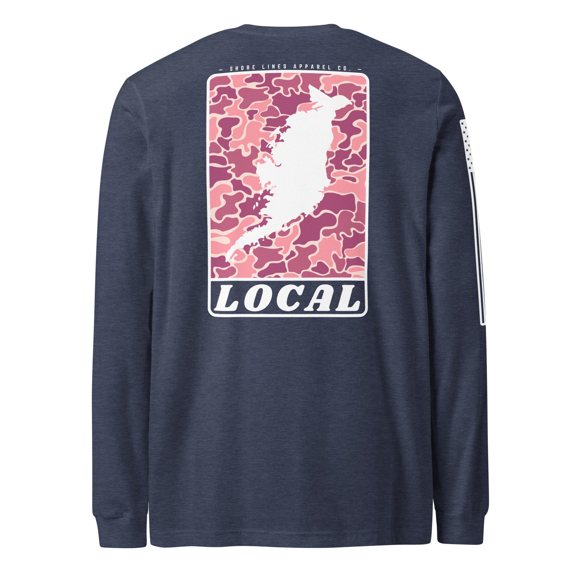 LOCAL (pink) | Long Sleeve P-navy-Shore Lines Apparel Co.