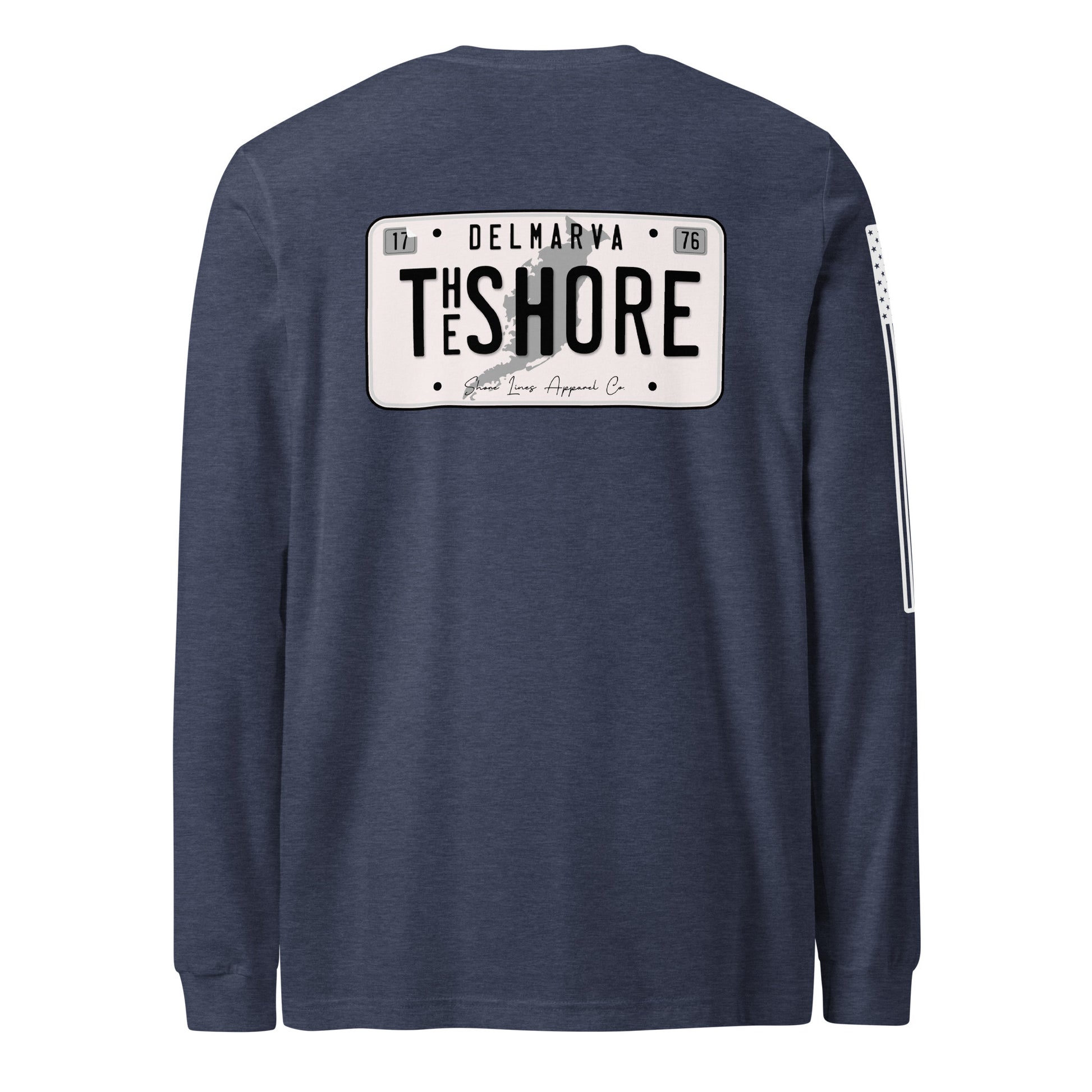 License Plate | Long Sleeve P-navy-Shore Lines Apparel Co.