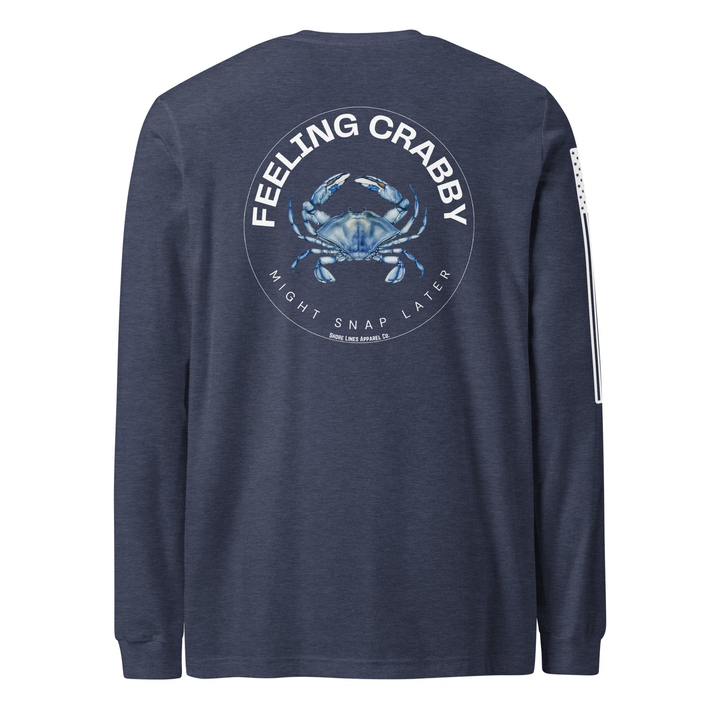 Feeling Crabby | Long Sleeve P-navy-Shore Lines Apparel Co.