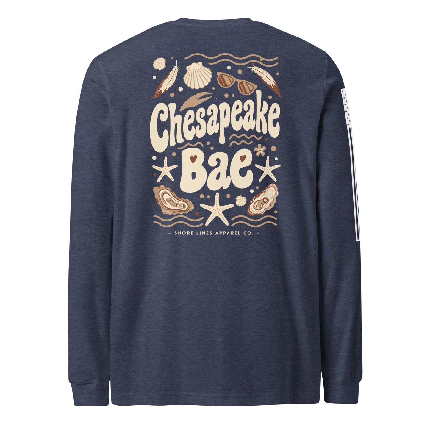 Chesapeake Bae | Long Sleeve P-navy-Shore Lines Apparel Co.™