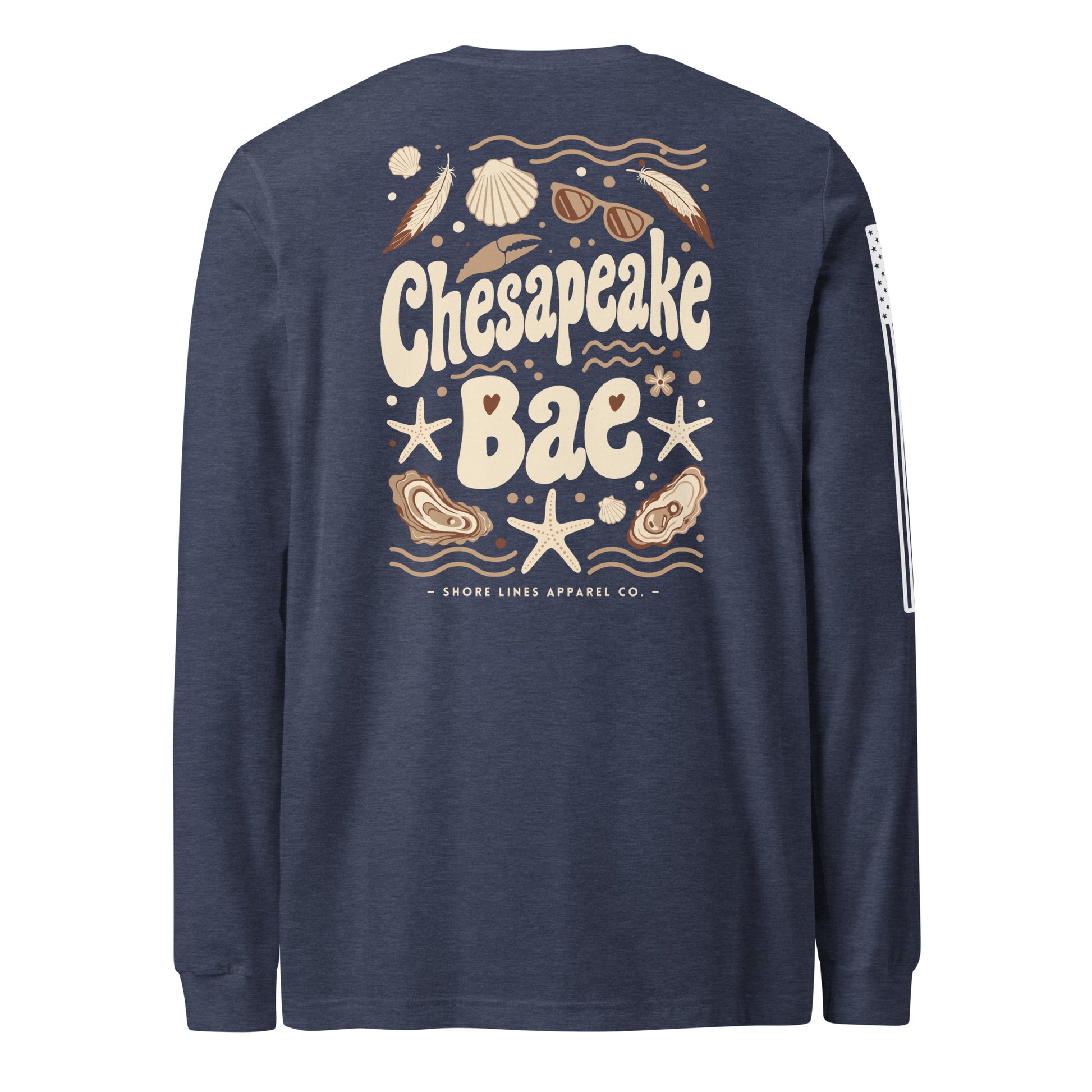 Chesapeake Bae | Long Sleeve P-navy-Shore Lines Apparel Co.™