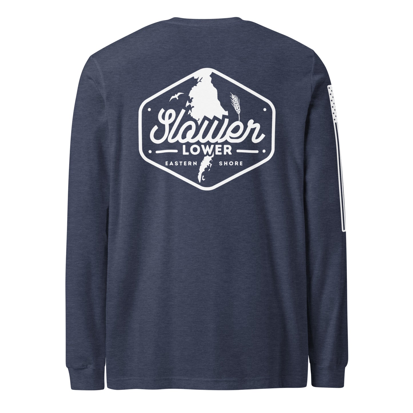 Slower Lower | Long Sleeve P-navy-Shore Lines Apparel Co.™